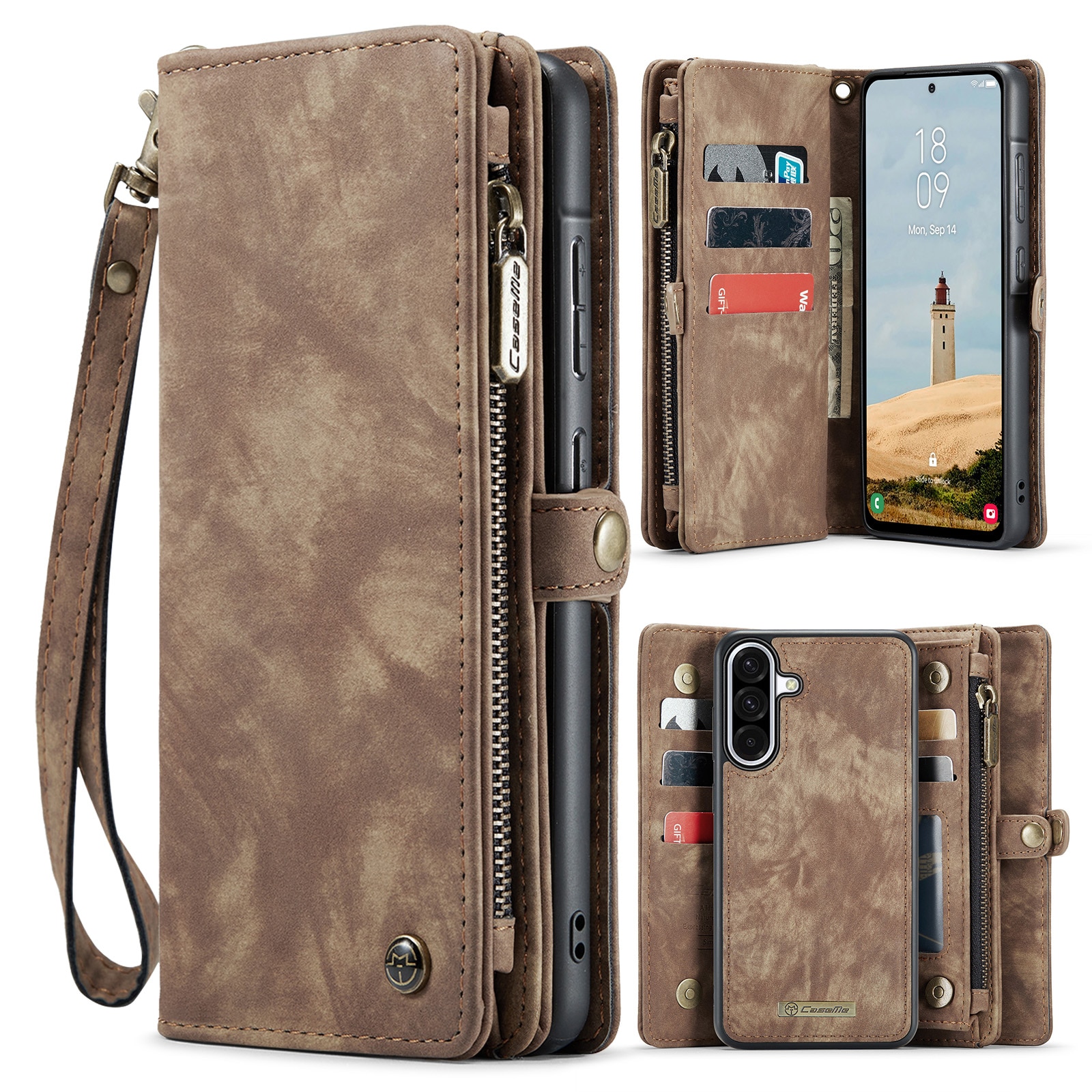 Samsung Galaxy A17 Multi-slot Wallet Case Brown