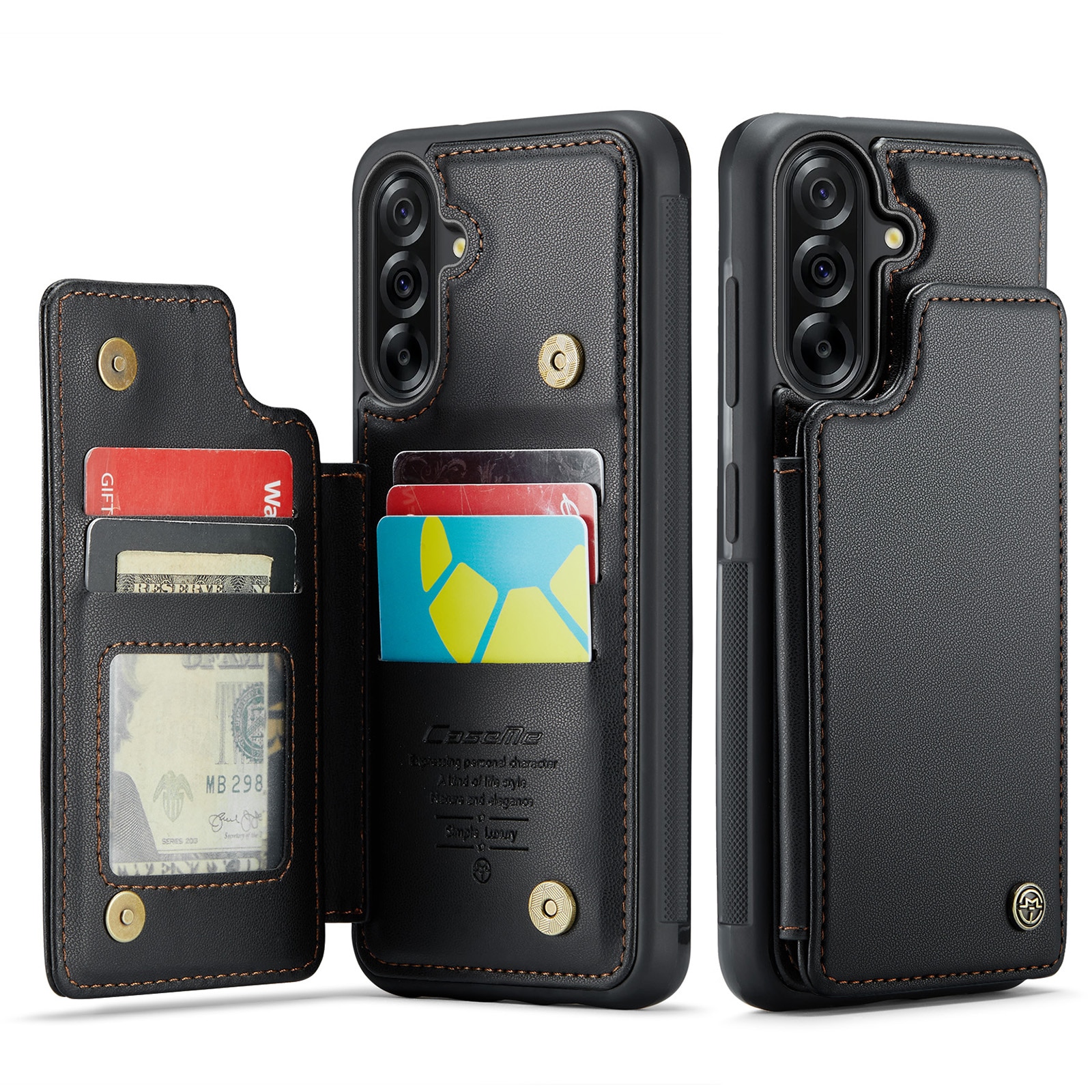 Samsung Galaxy A17 RFID blocking Wallet Cover Black