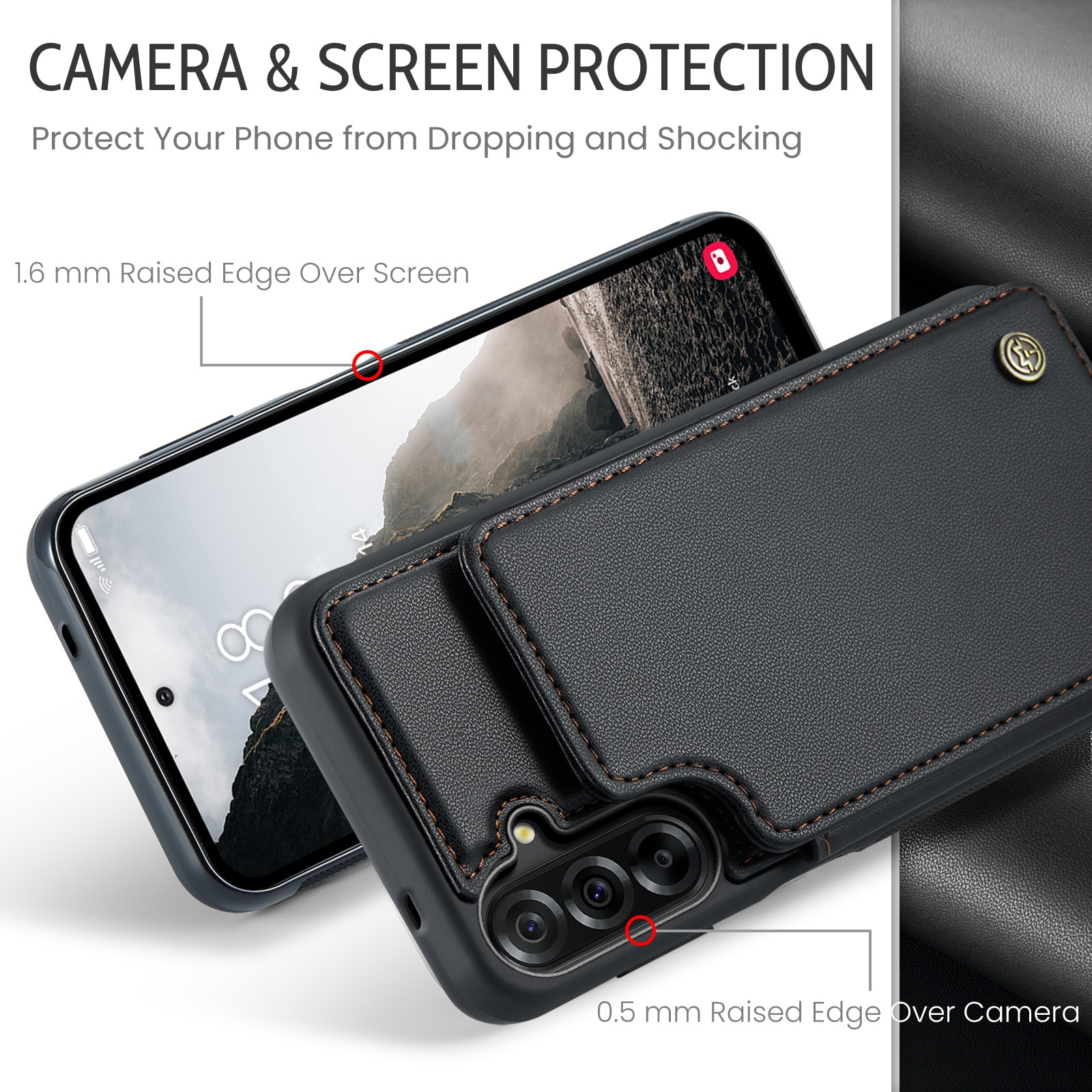Samsung Galaxy A17 RFID blocking Wallet Cover Black