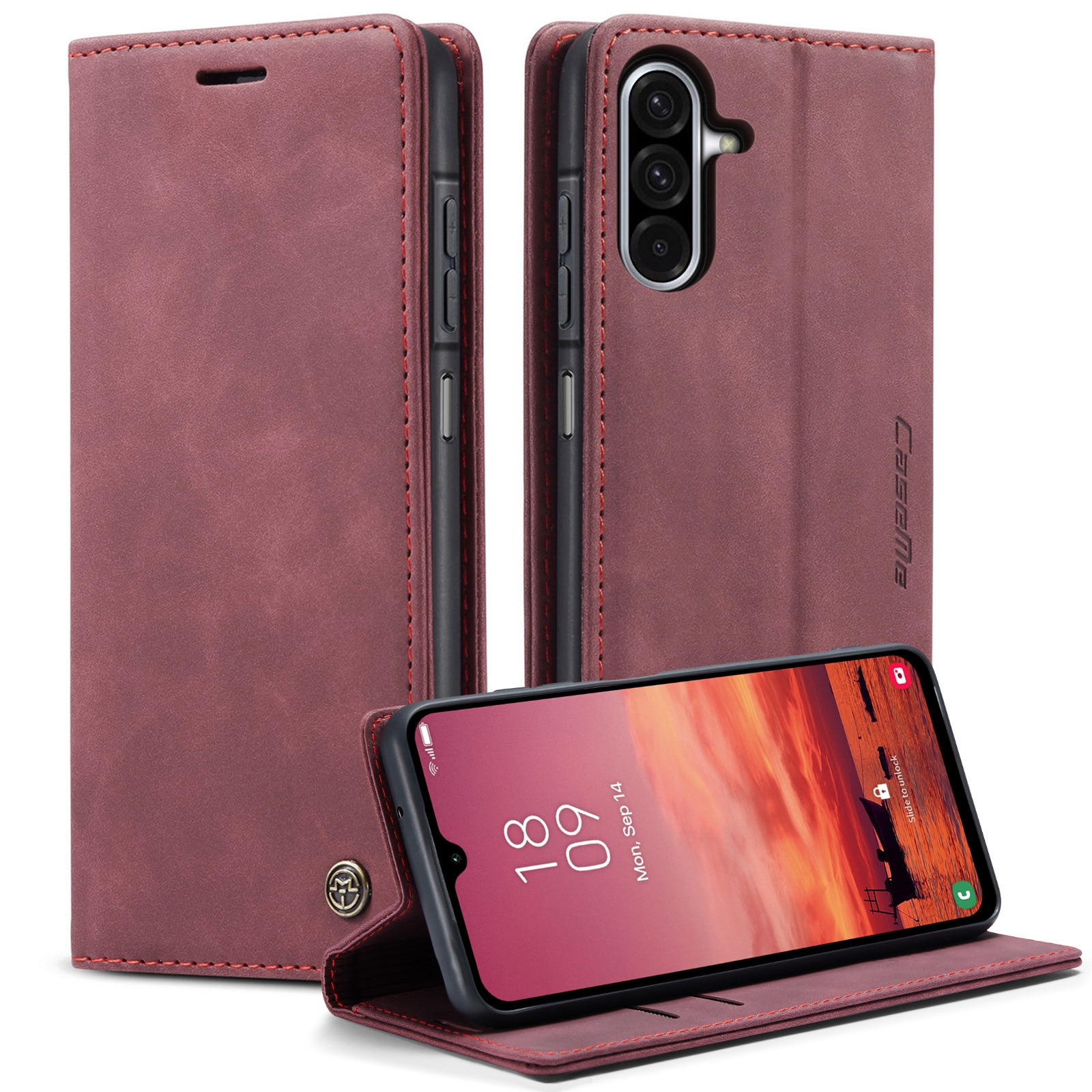 Samsung Galaxy A17 Slim Wallet Case Red