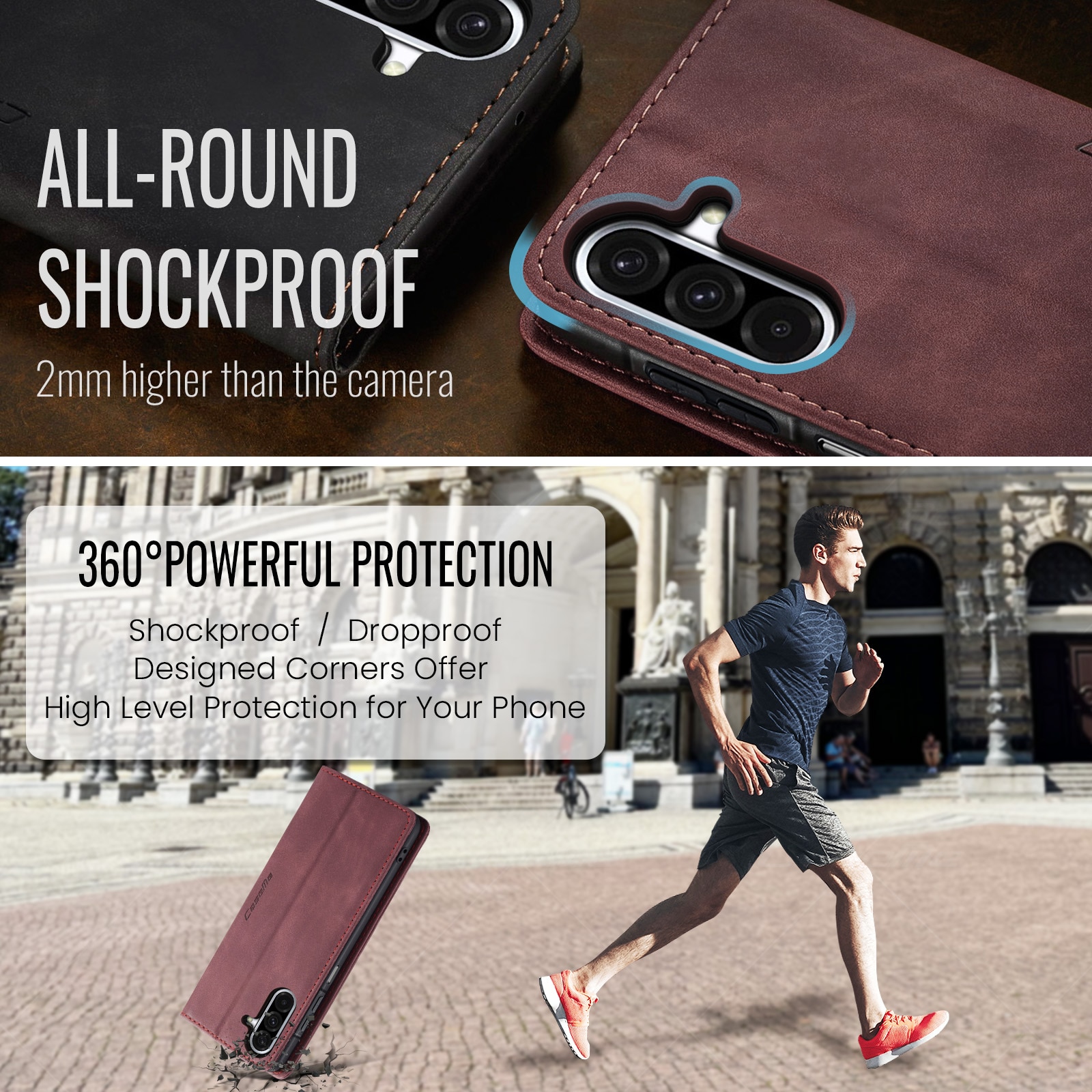 Samsung Galaxy A17 Slim Wallet Case Red