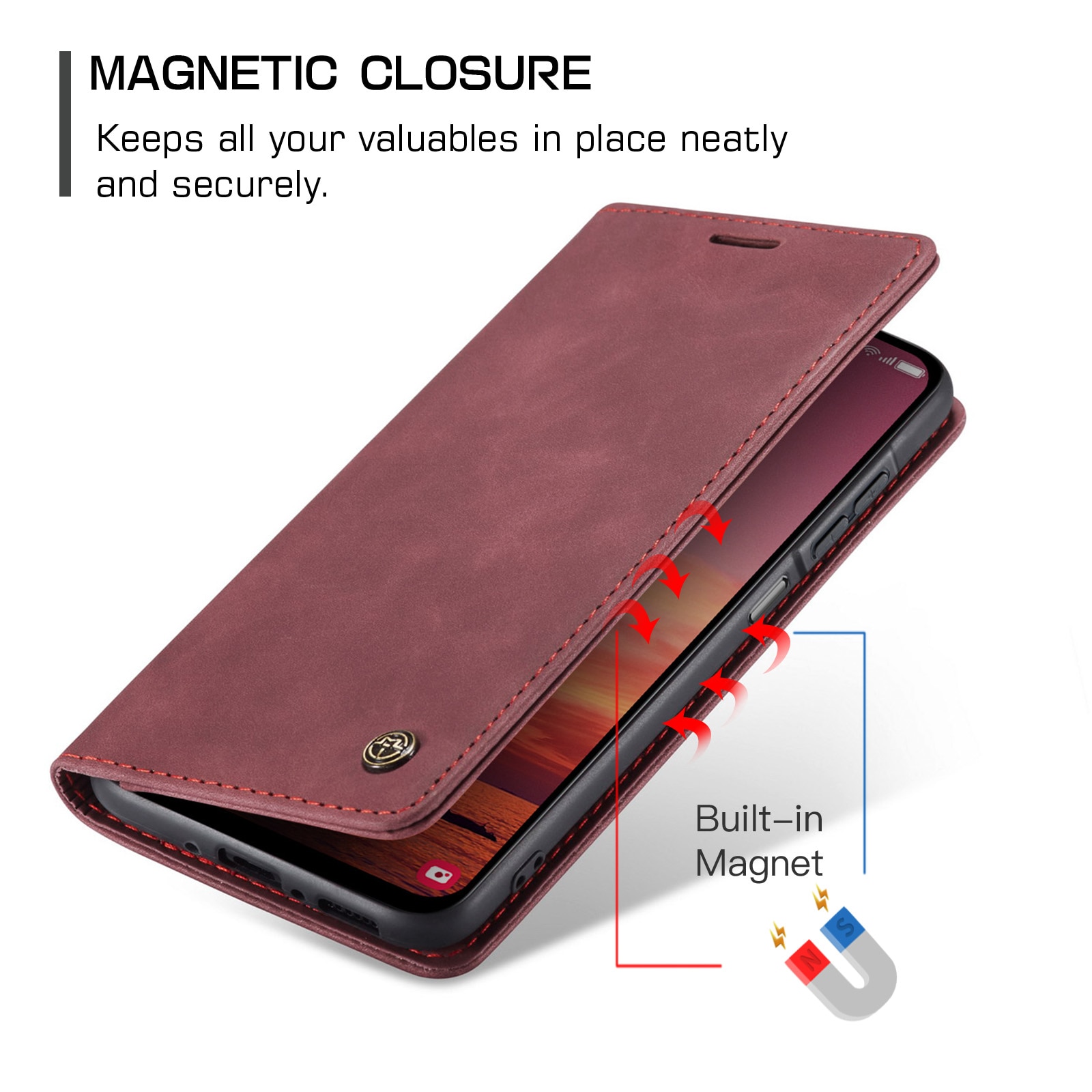 Samsung Galaxy A17 Slim Wallet Case Red
