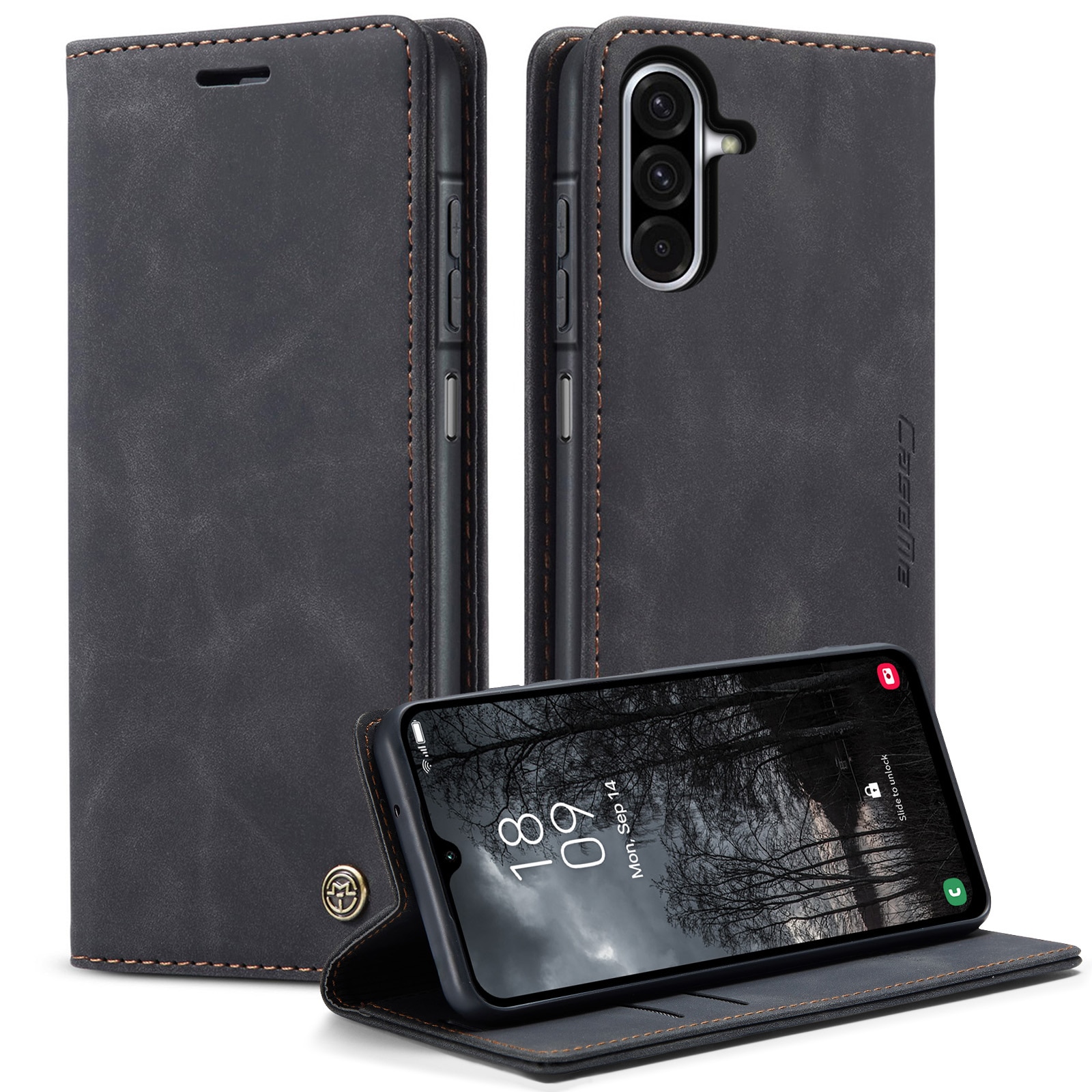 Samsung Galaxy A17 Slim Wallet Case Black
