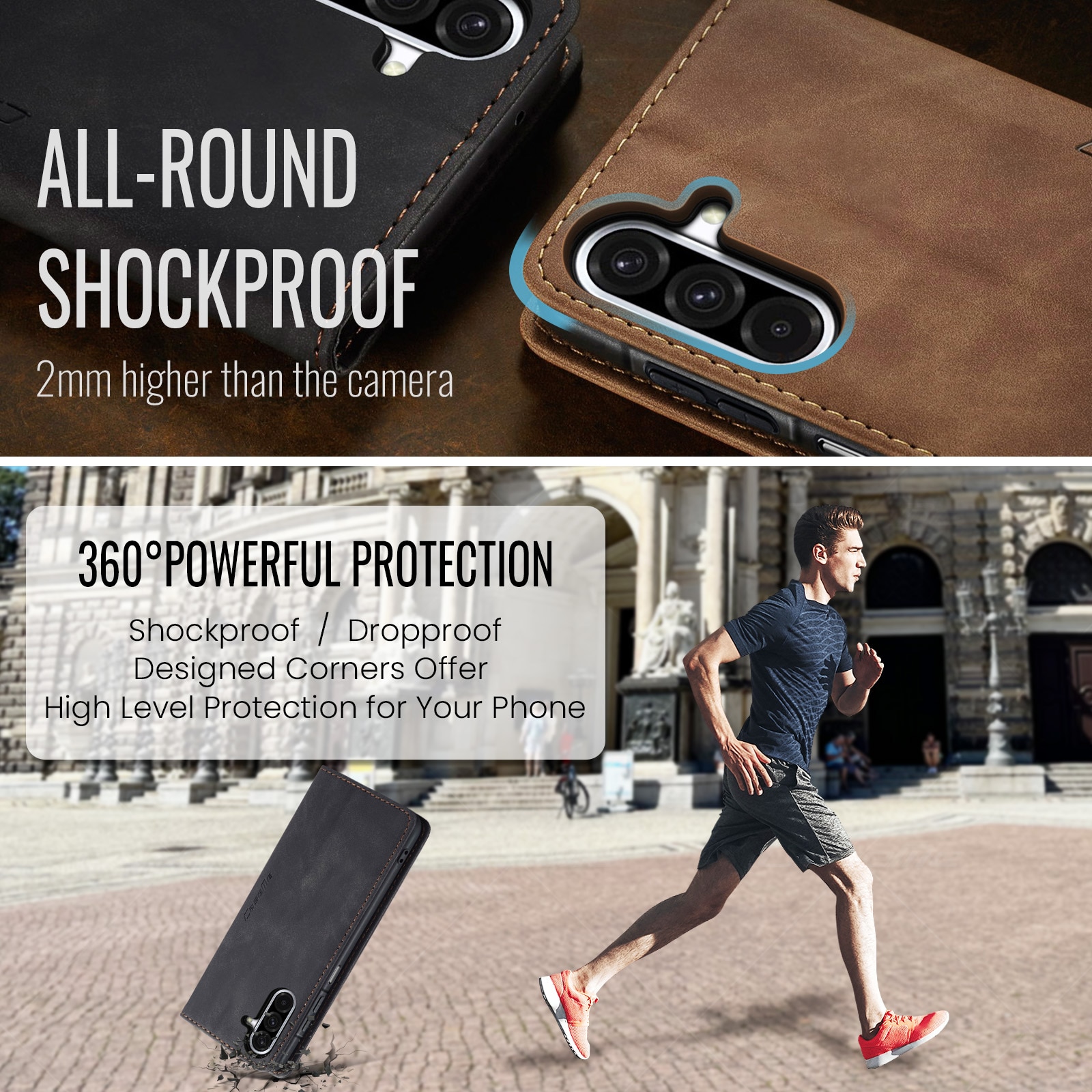 Samsung Galaxy A17 Slim Wallet Case Black