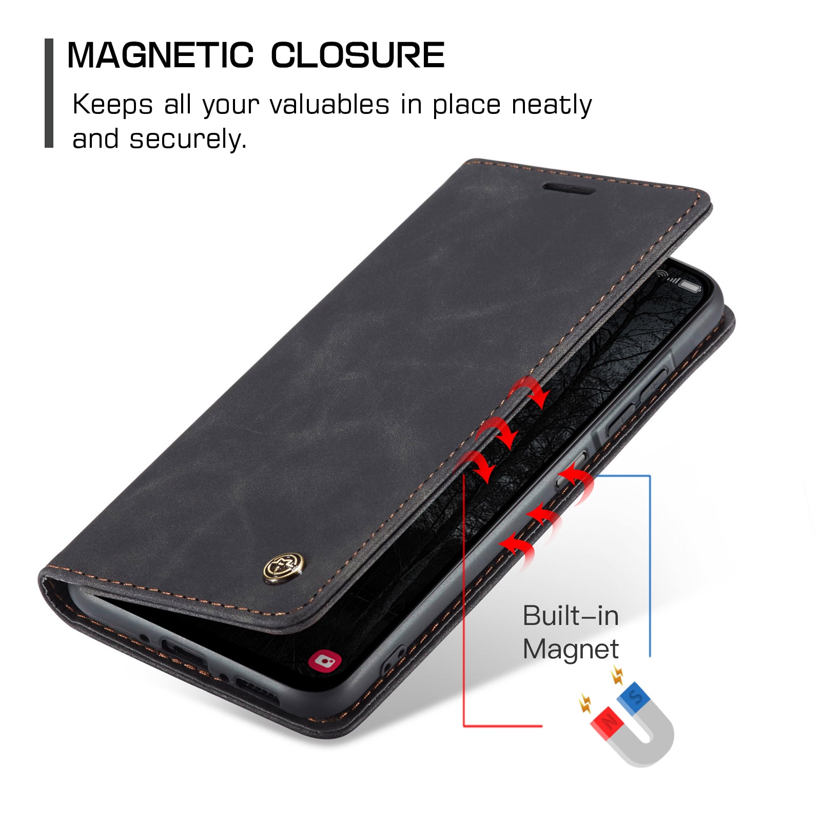 Samsung Galaxy A17 Slim Wallet Case Black