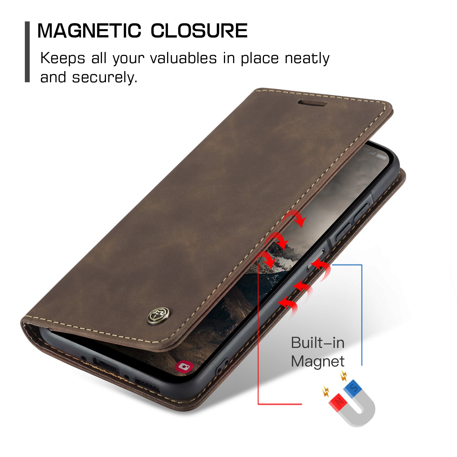 Samsung Galaxy A17 Slim Wallet Case Brown