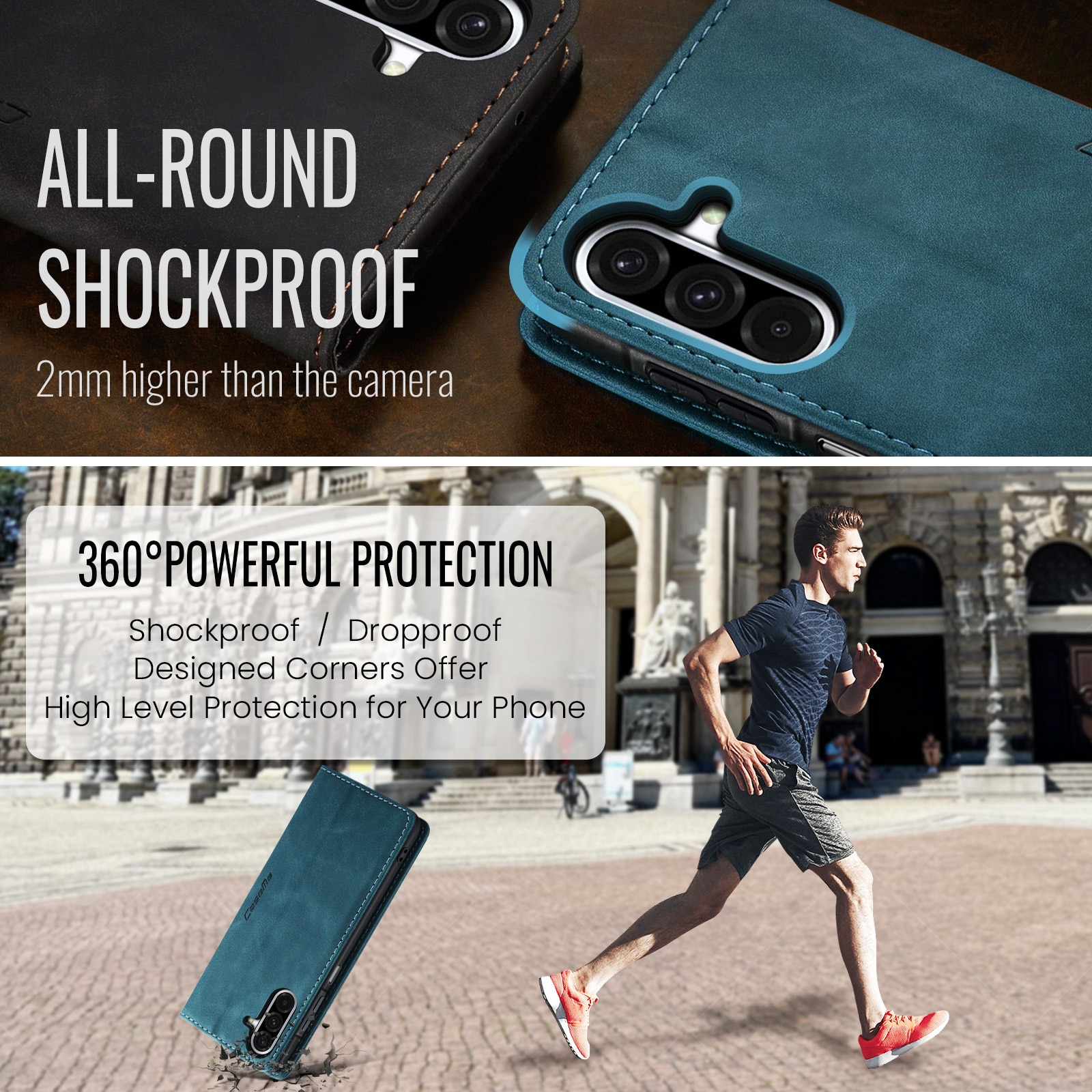 Samsung Galaxy A17 Slim Wallet Case Blue