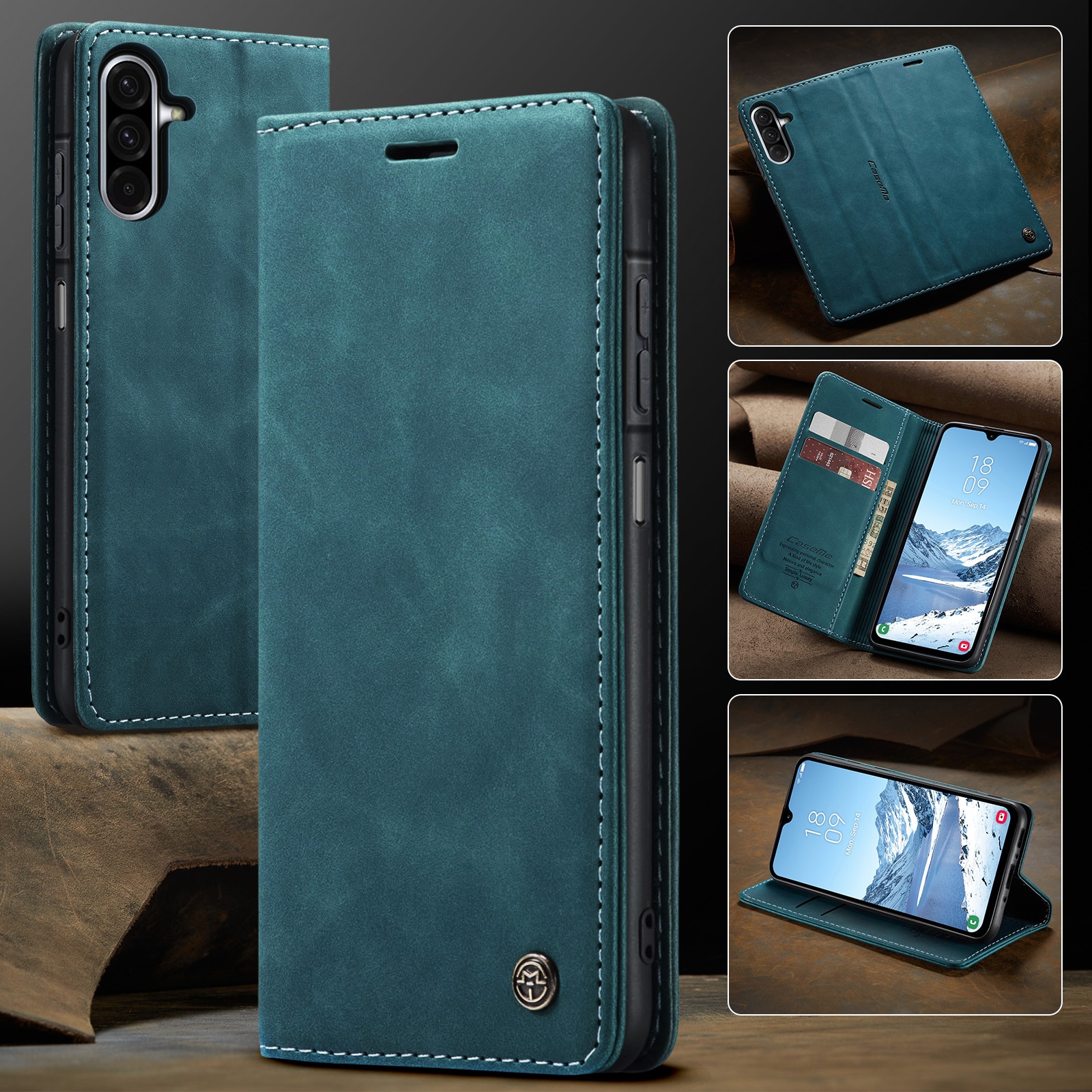 Samsung Galaxy A17 Slim Wallet Case Blue