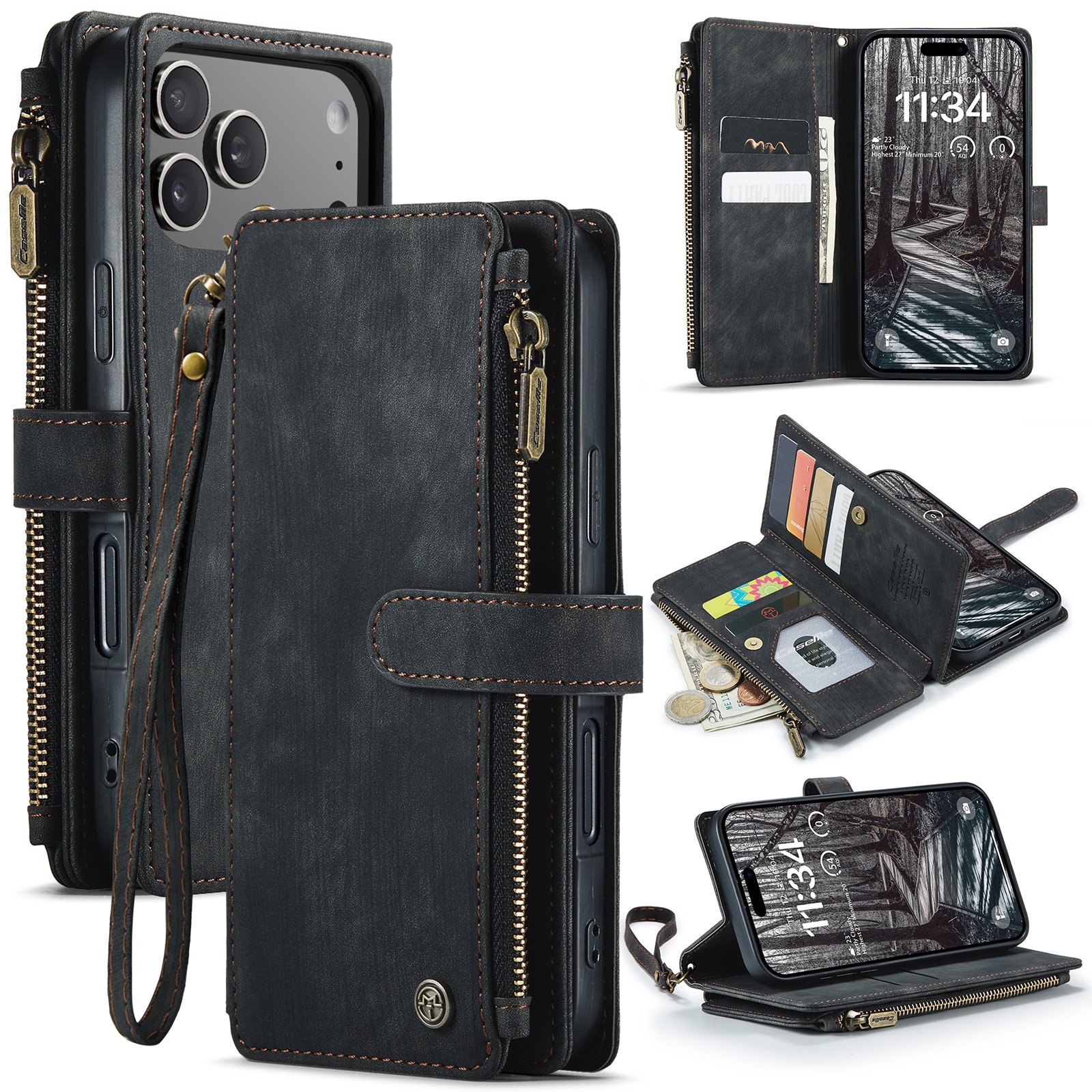iPhone 17 Pro Multi-slot Wallet Case Grey
