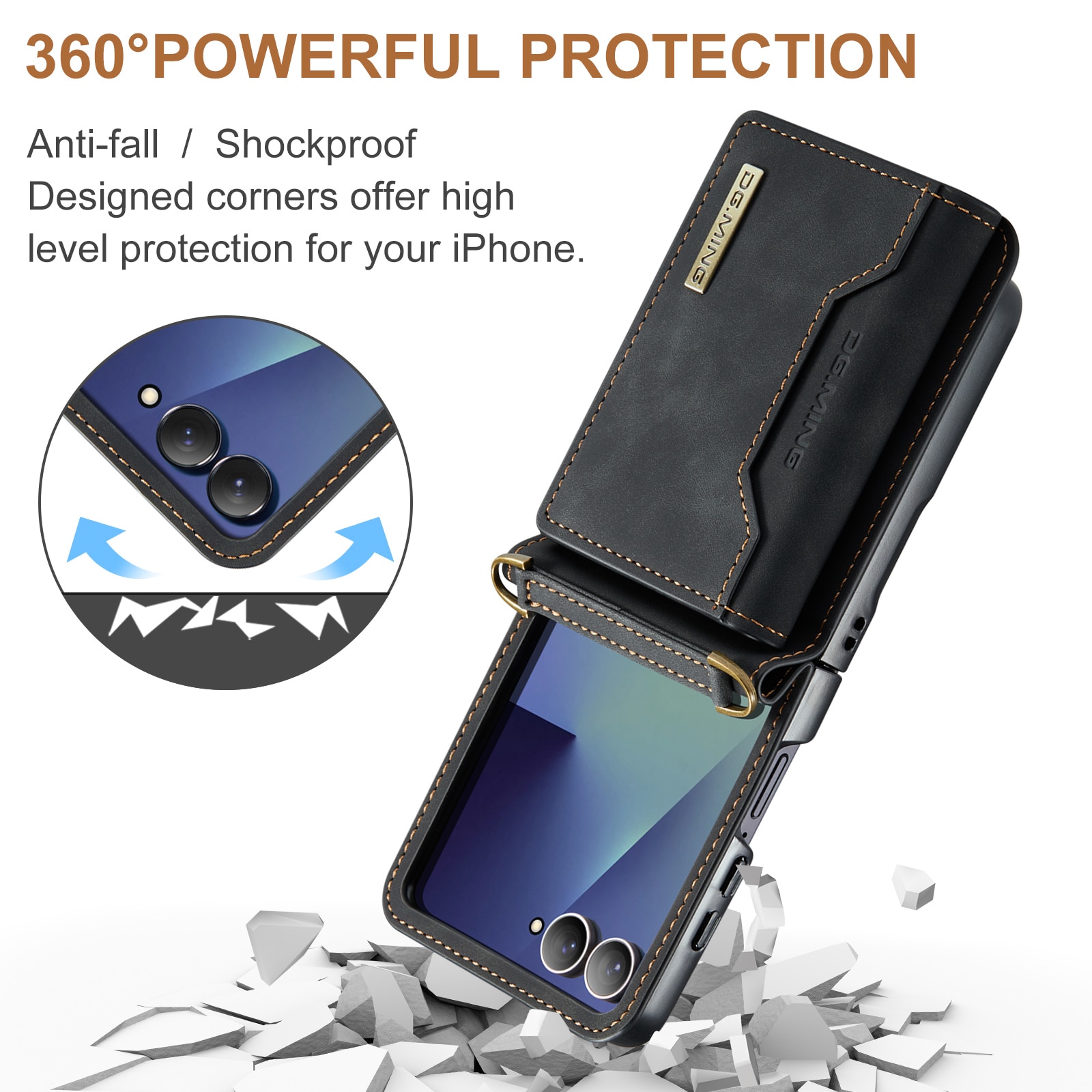 Samsung Galaxy Z Flip 7 Card Slot Case Black