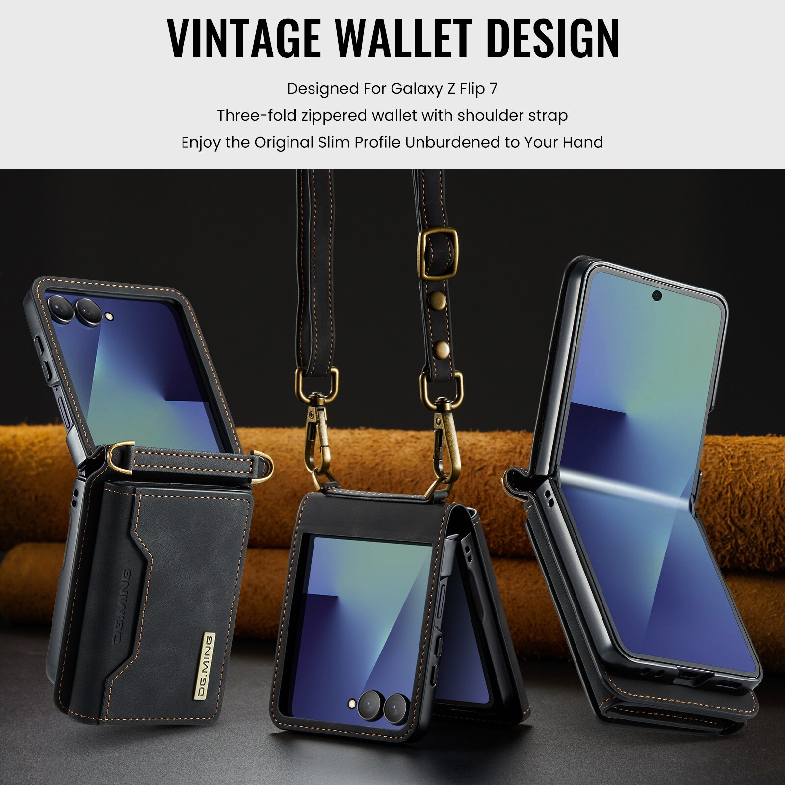 Samsung Galaxy Z Flip 7 Card Slot Case Black