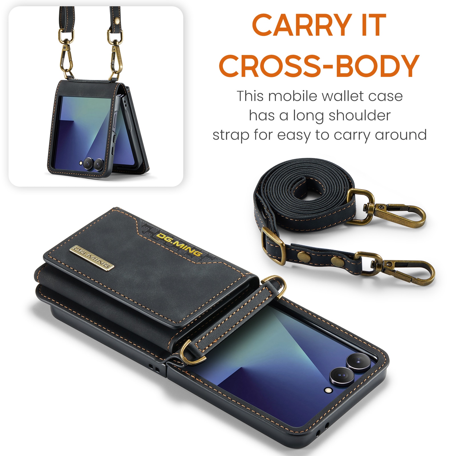 Samsung Galaxy Z Flip 7 Card Slot Case Black