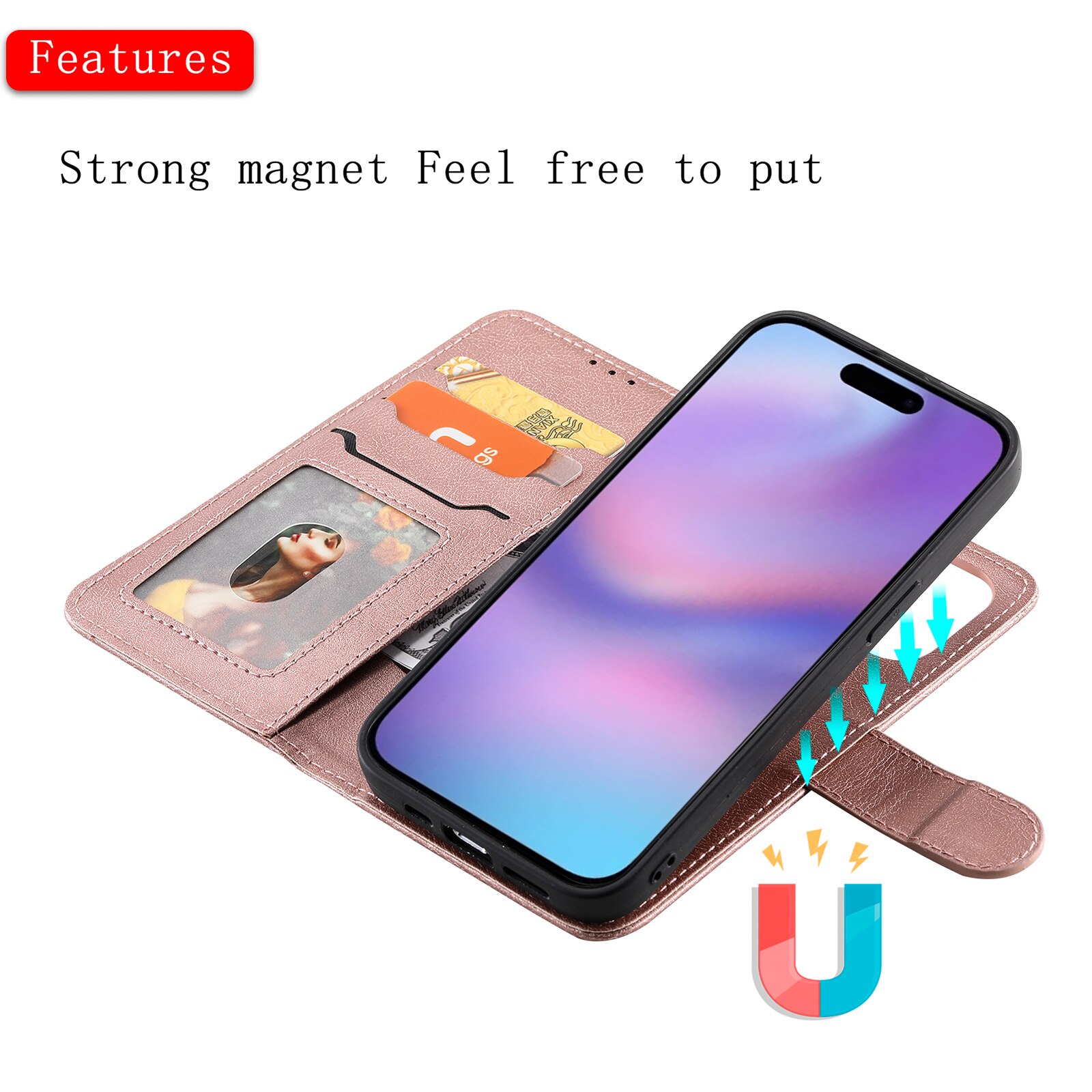 iPhone 17 Magnetic Book Cover Pink