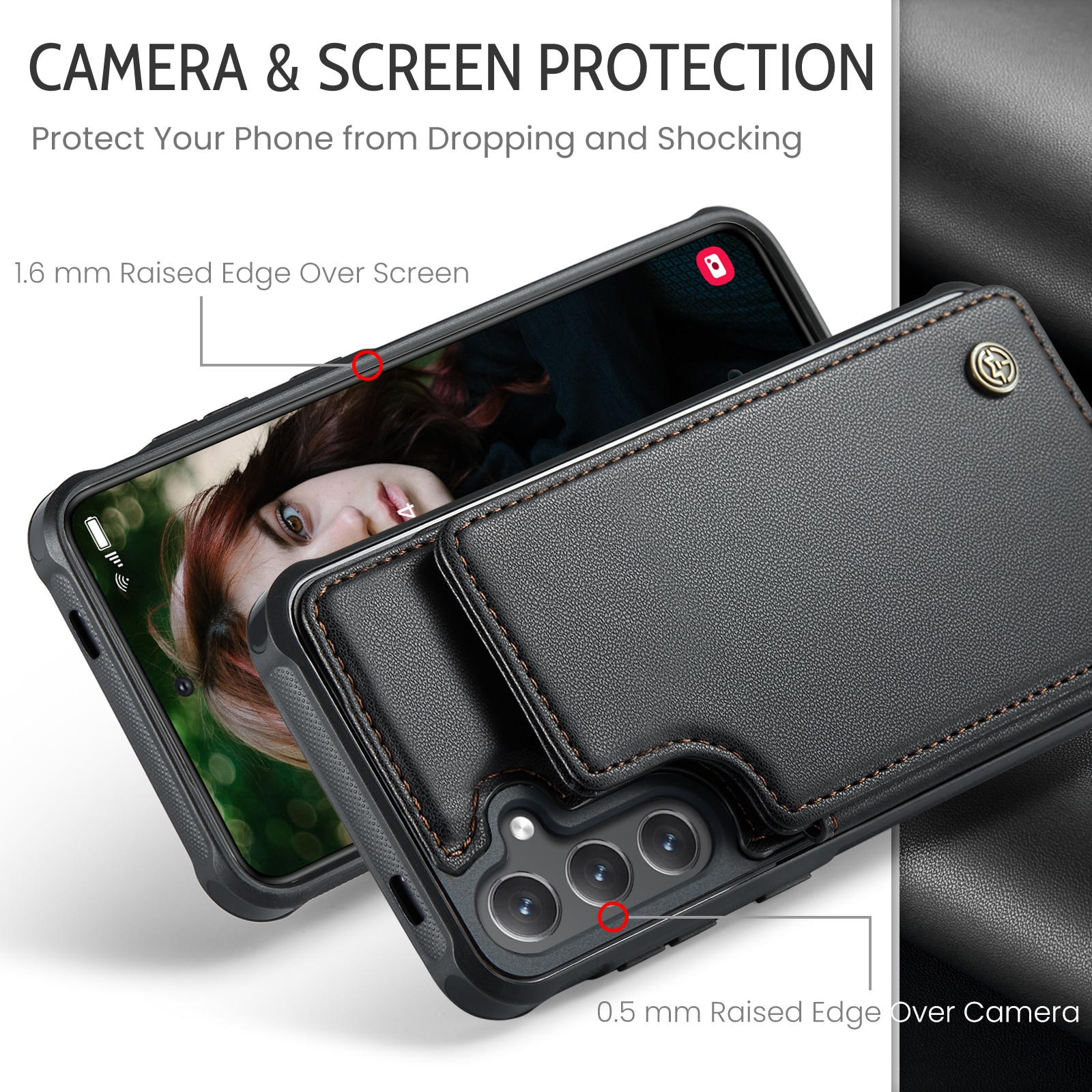 Samsung Galaxy S25 FE RFID blocking Wallet Cover Black