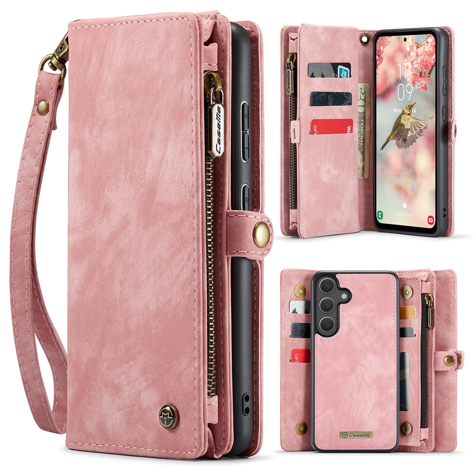 Samsung Galaxy S25 FE Multi-slot Wallet Case Pink