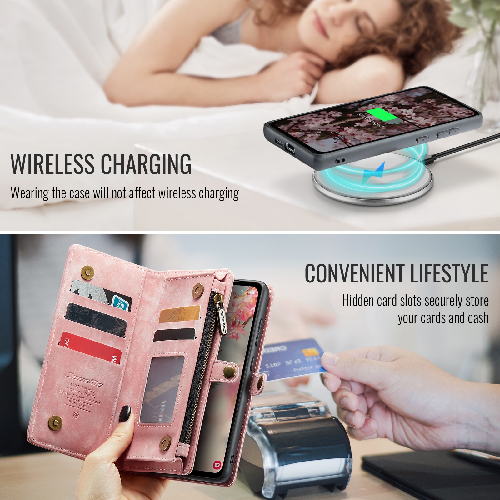 Samsung Galaxy S25 FE Multi-slot Wallet Case Pink