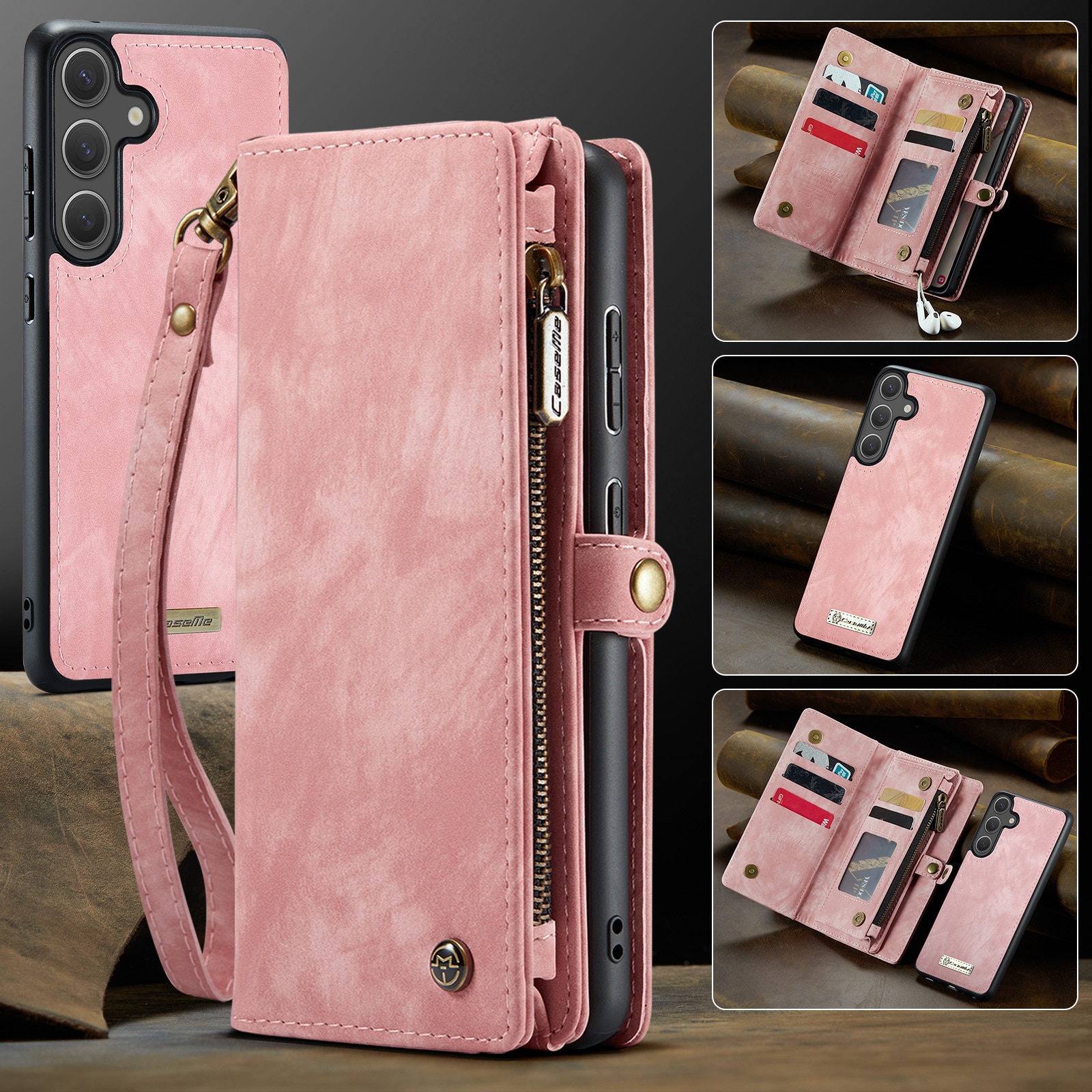 Samsung Galaxy S25 FE Multi-slot Wallet Case Pink