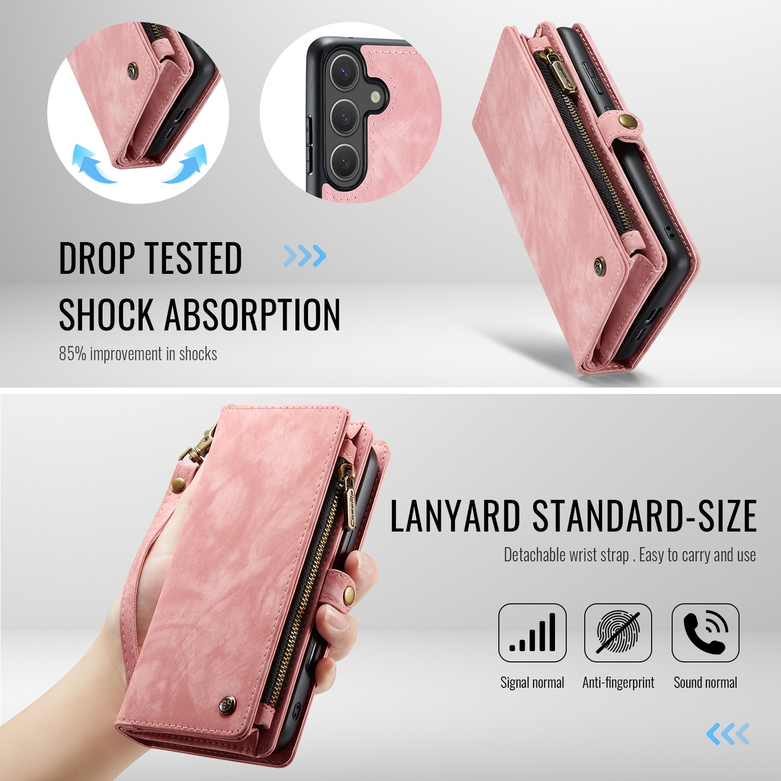 Samsung Galaxy S25 FE Multi-slot Wallet Case Pink