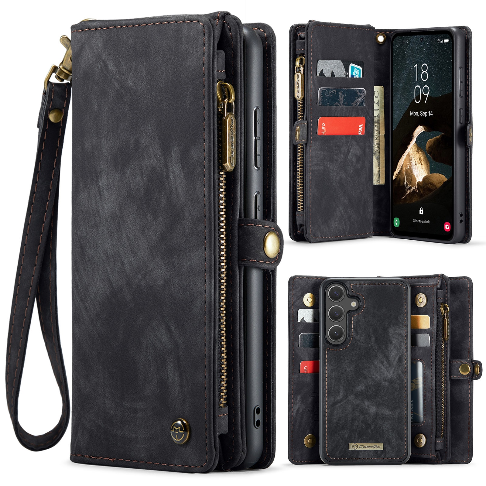Samsung Galaxy S25 FE Multi-slot Wallet Case Grey