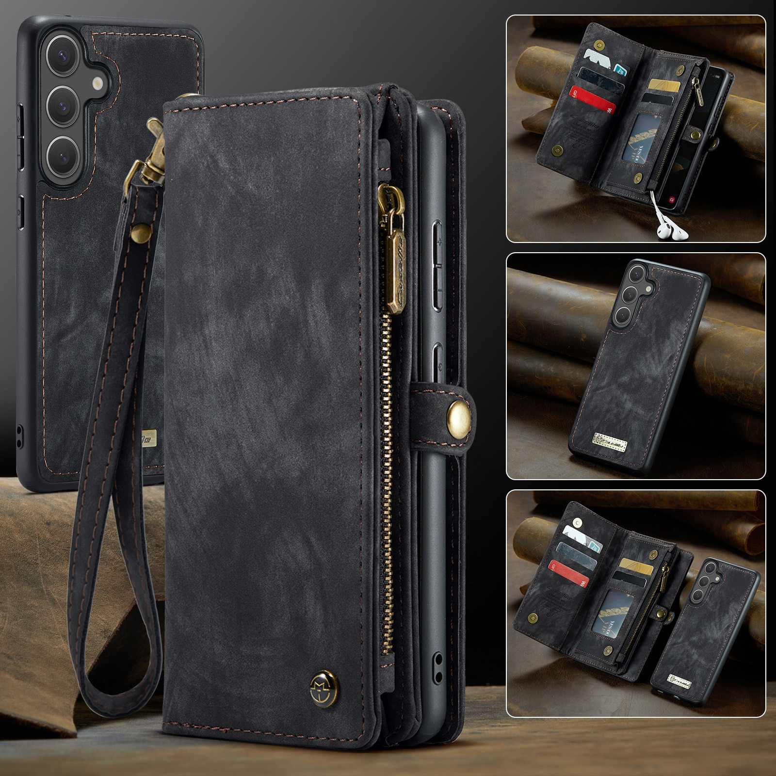 Samsung Galaxy S25 FE Multi-slot Wallet Case Grey