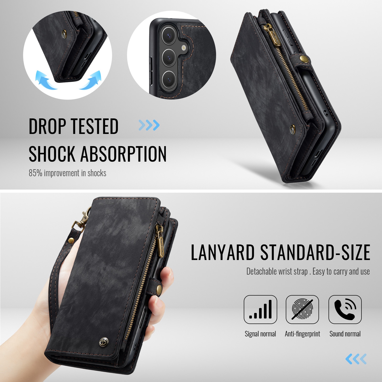 Samsung Galaxy S25 FE Multi-slot Wallet Case Grey