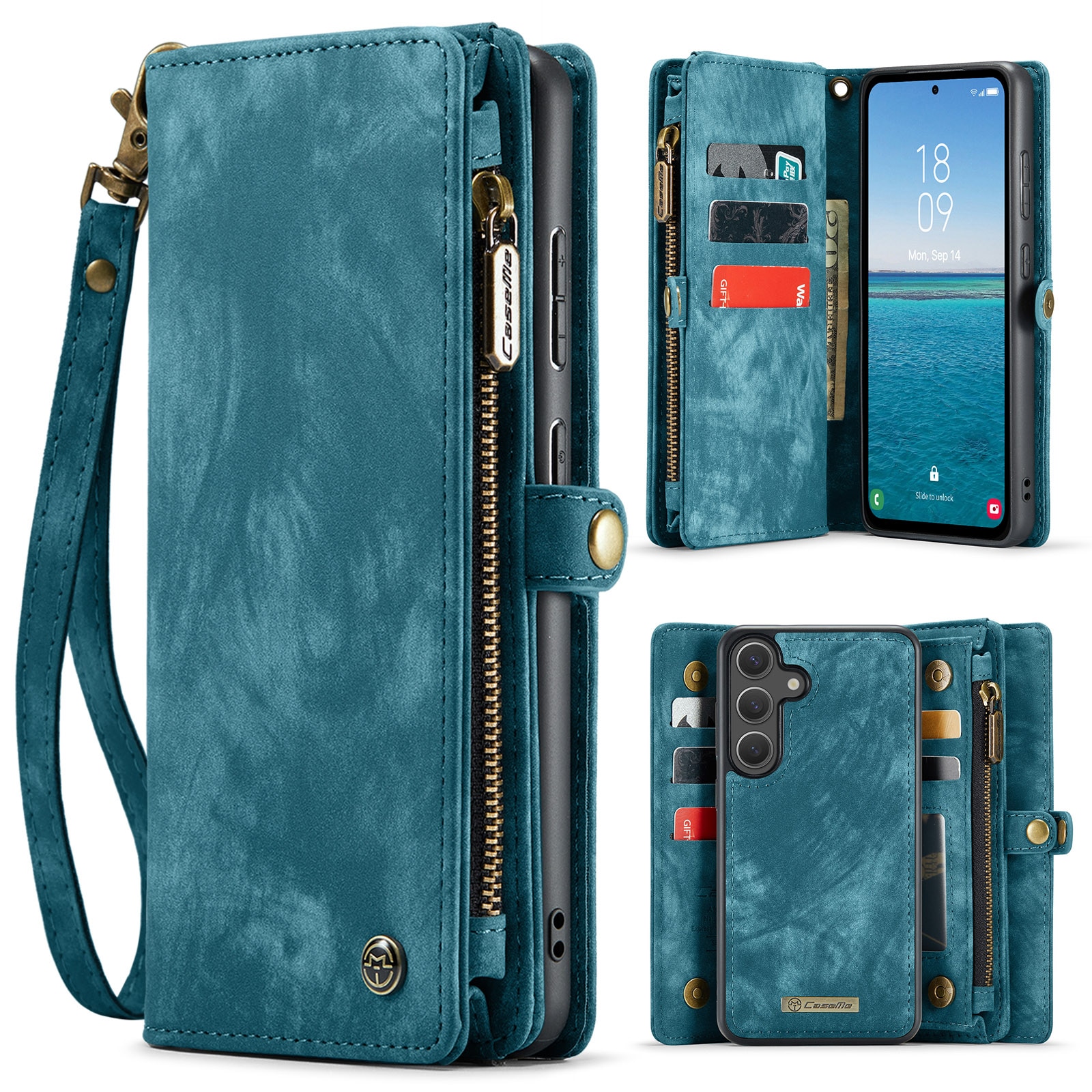 Samsung Galaxy S25 FE Multi-slot Wallet Case Blue