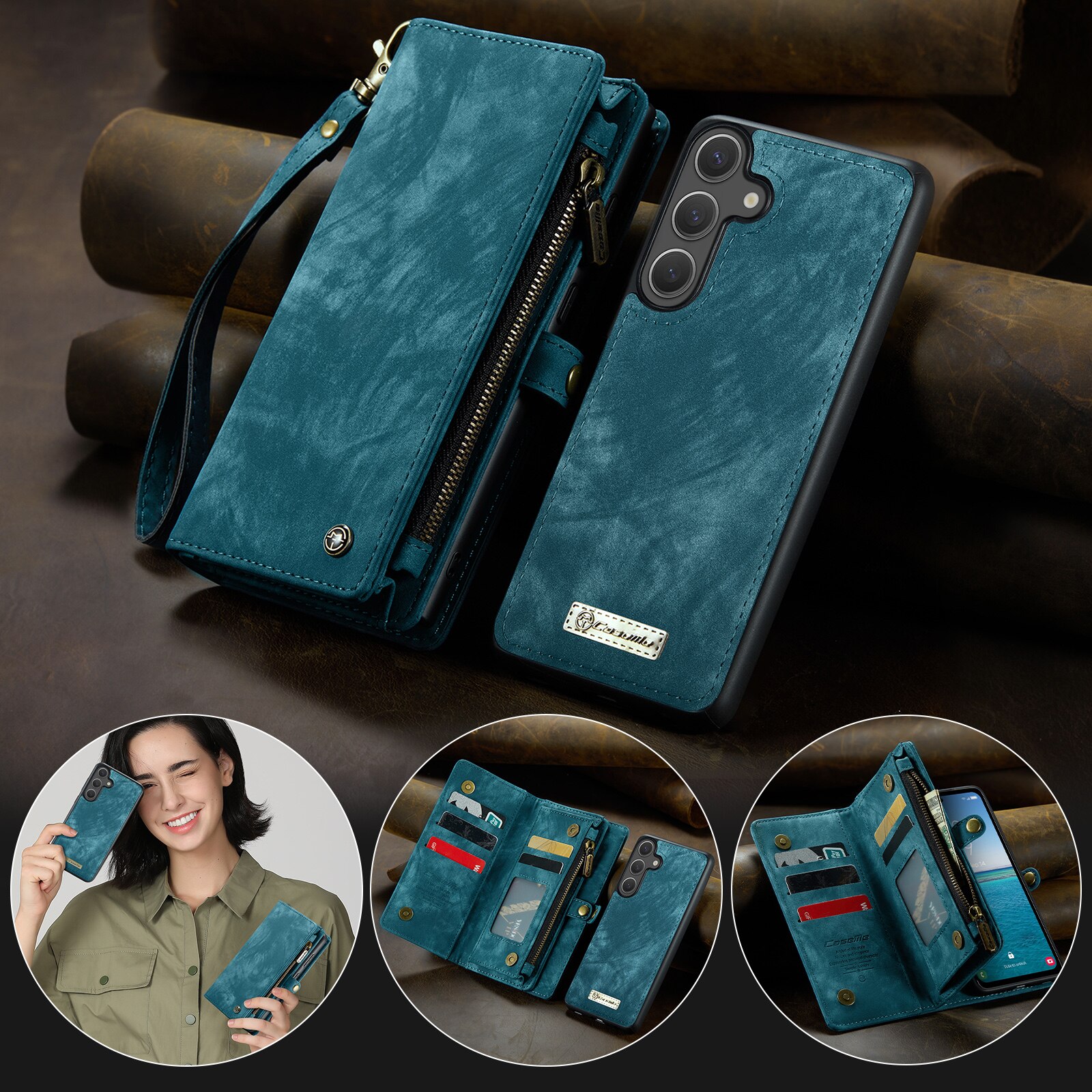 Samsung Galaxy S25 FE Multi-slot Wallet Case Blue