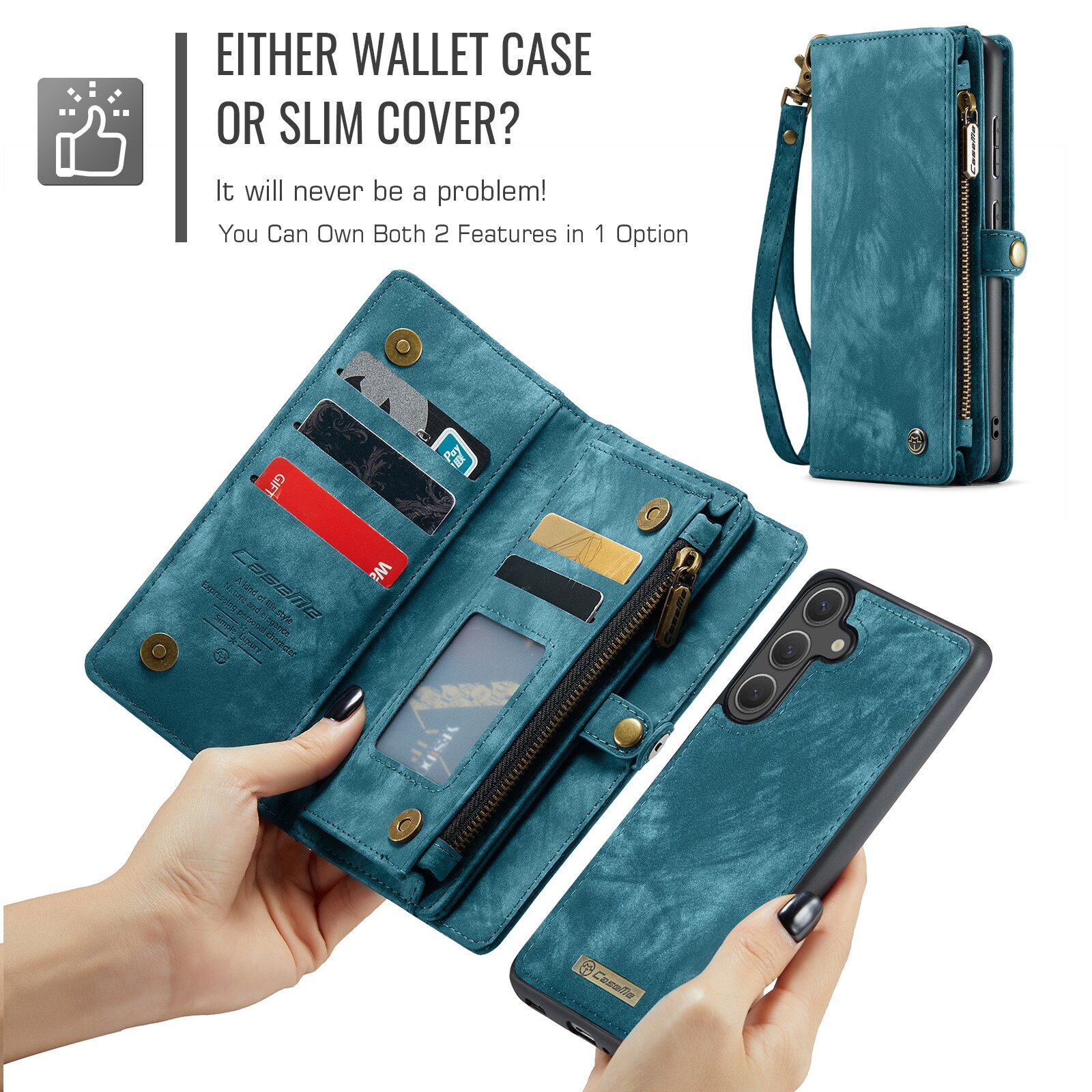 Samsung Galaxy S25 FE Multi-slot Wallet Case Blue