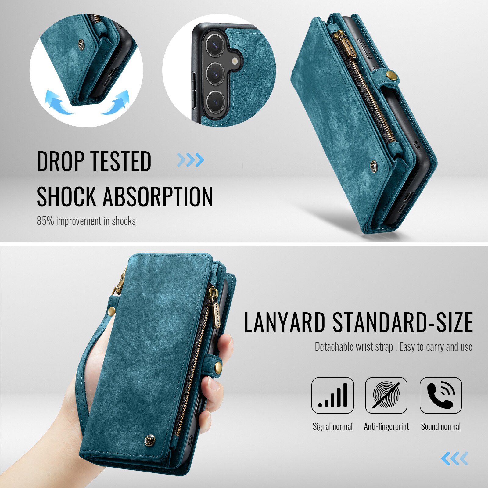 Samsung Galaxy S25 FE Multi-slot Wallet Case Blue