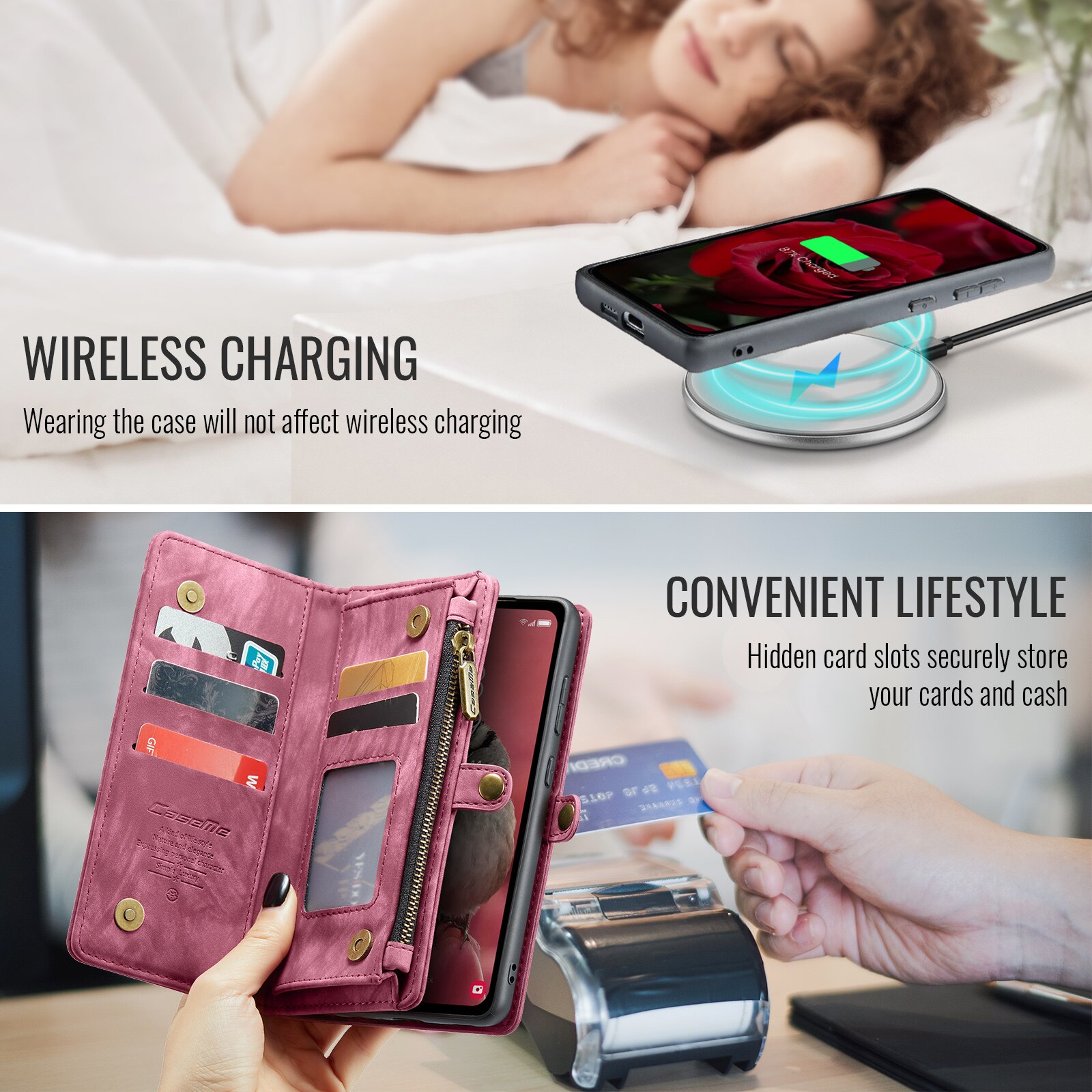 Samsung Galaxy S25 FE Multi-slot Wallet Case Red