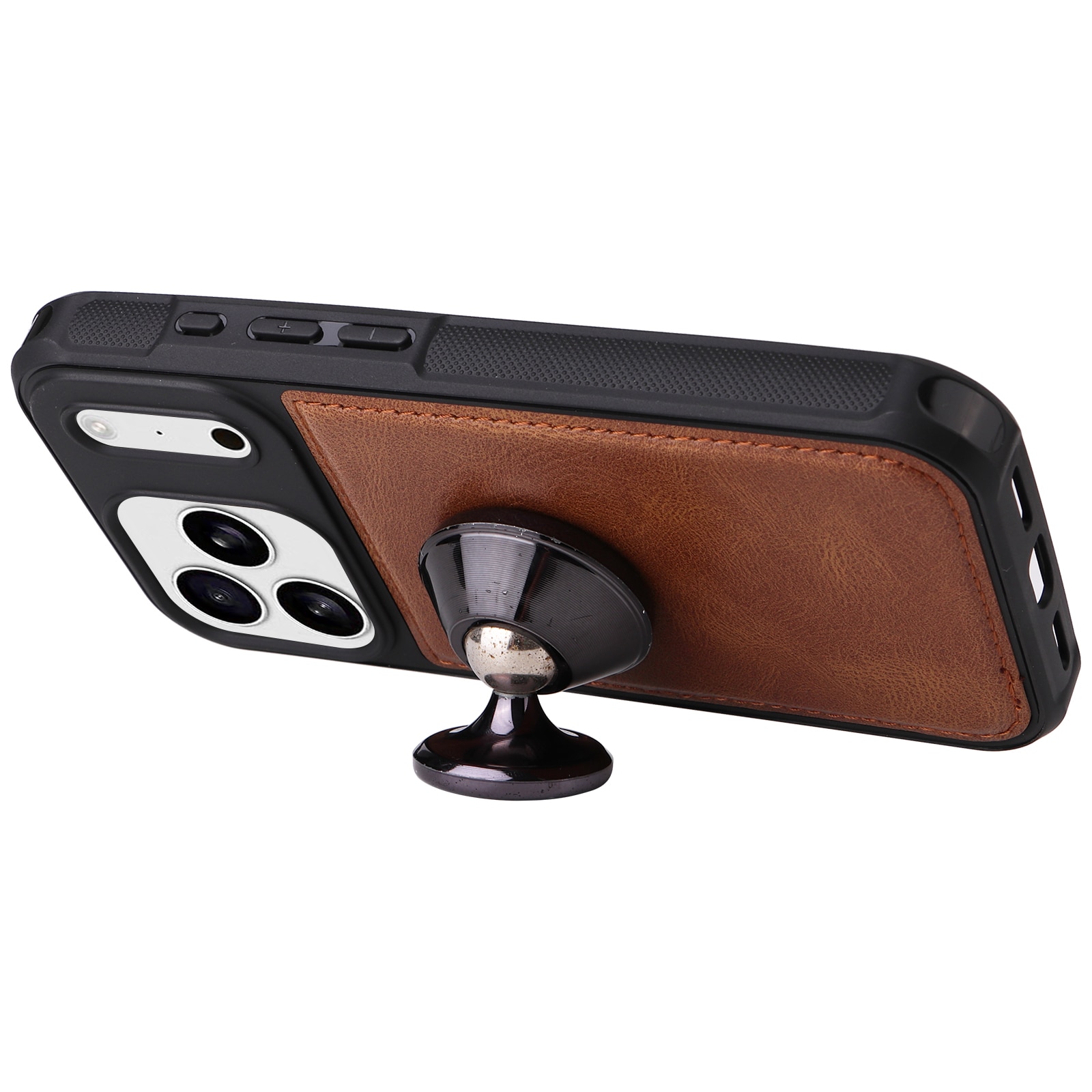 iPhone 17 Pro Max Magnet Leather Multi Wallet Brown
