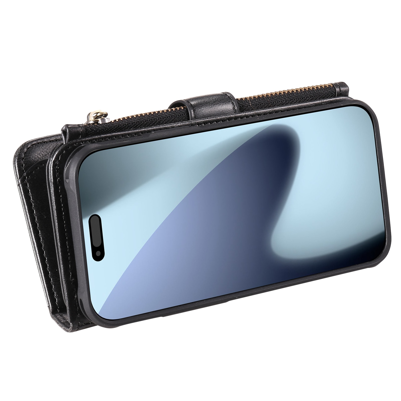 iPhone 17 Pro Max Magnet Leather Multi Wallet Black