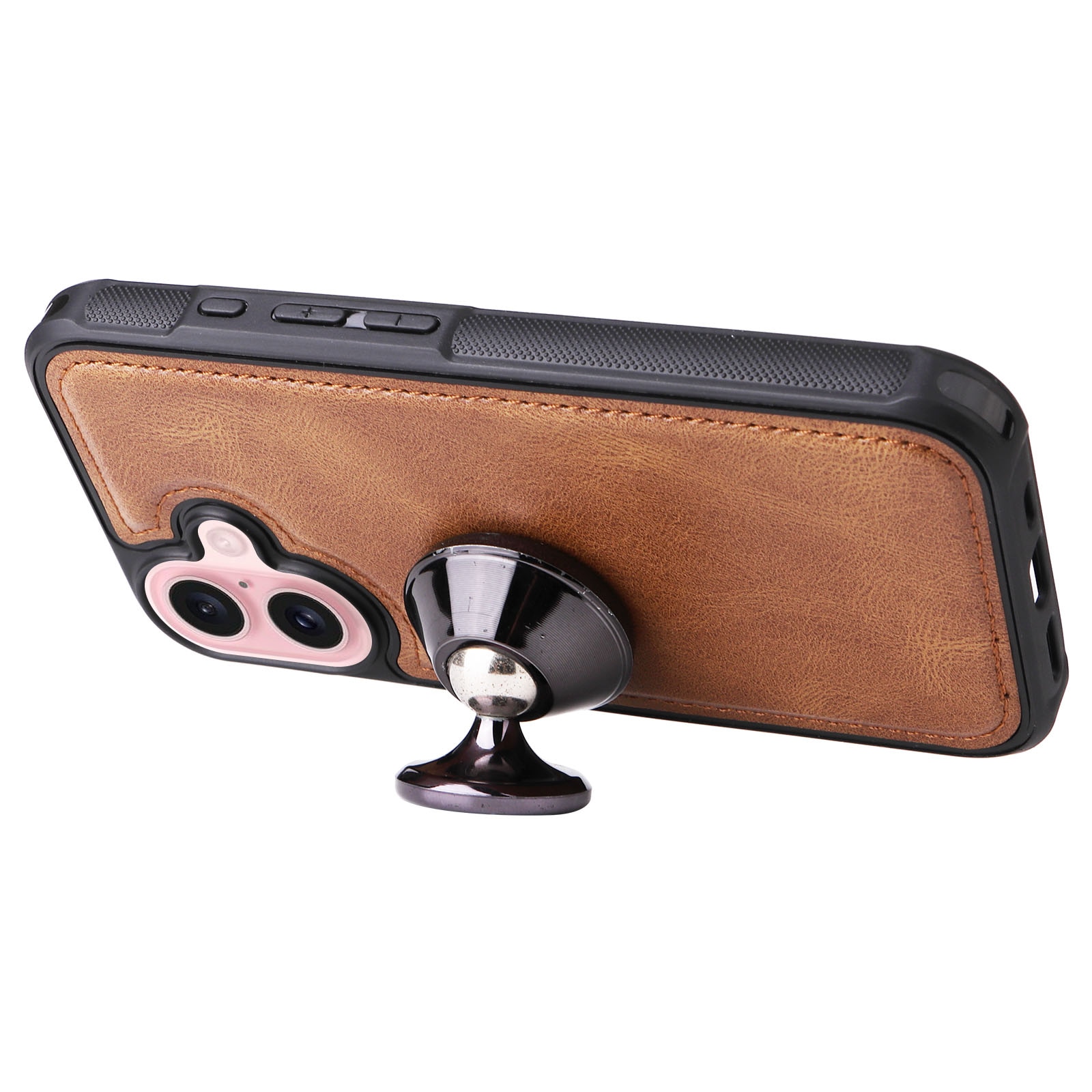 iPhone 17 Magnet Leather Multi Wallet Brown
