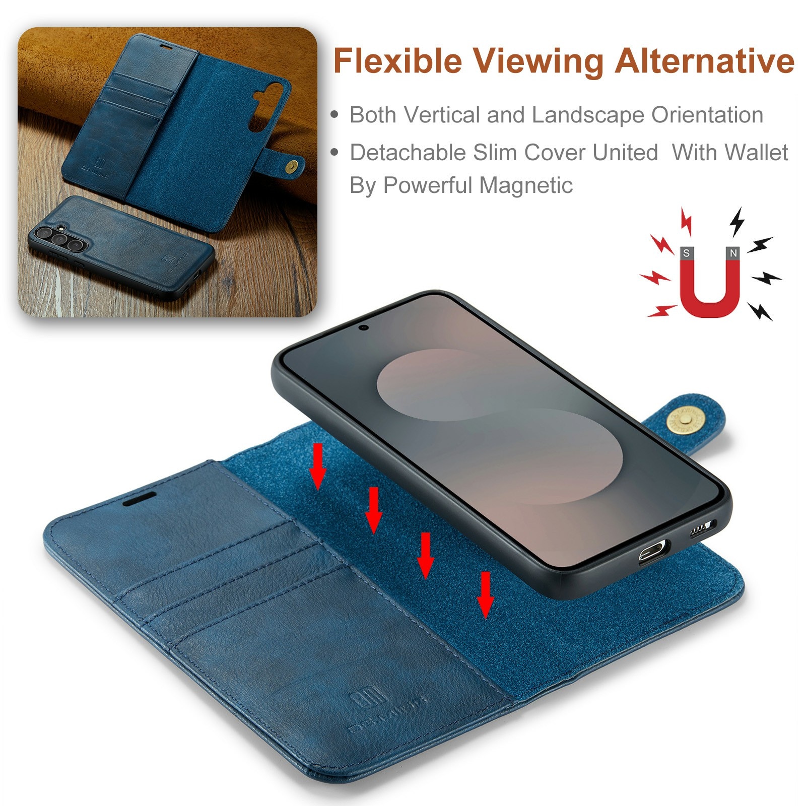 Samsung Galaxy S25 FE Magnet Wallet Blue