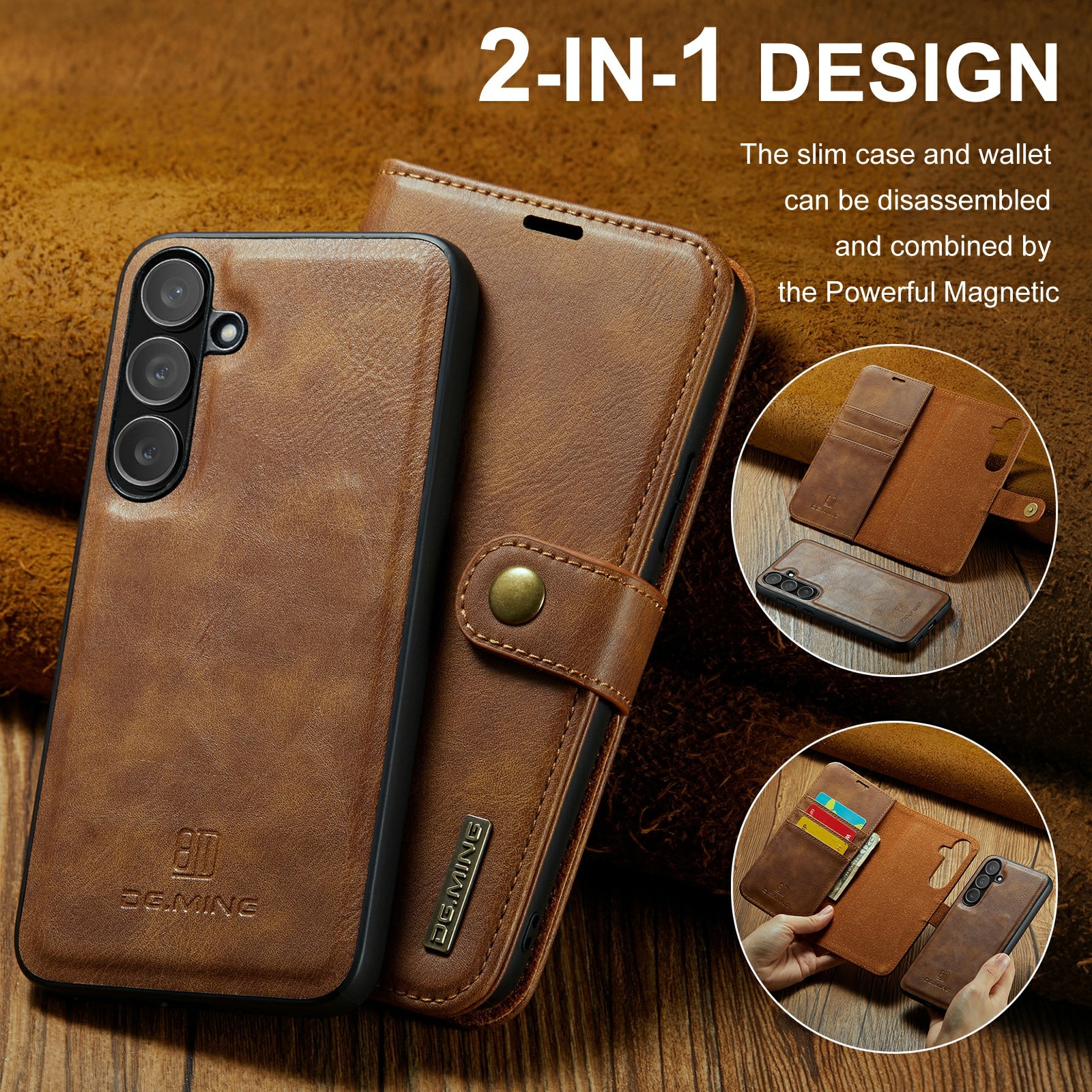 Samsung Galaxy S25 FE Magnet Wallet Cognac
