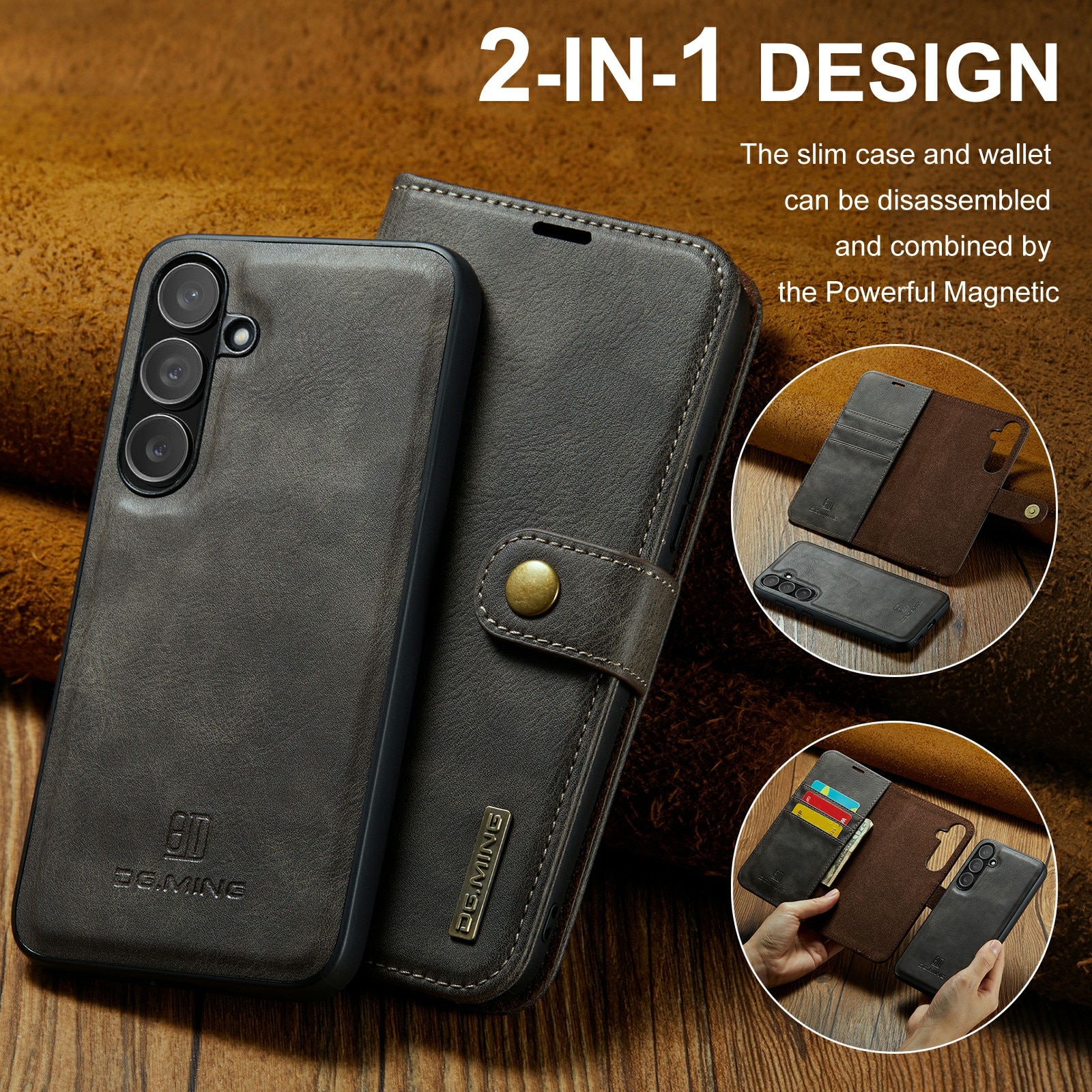 Samsung Galaxy S25 FE Magnet Wallet Brown
