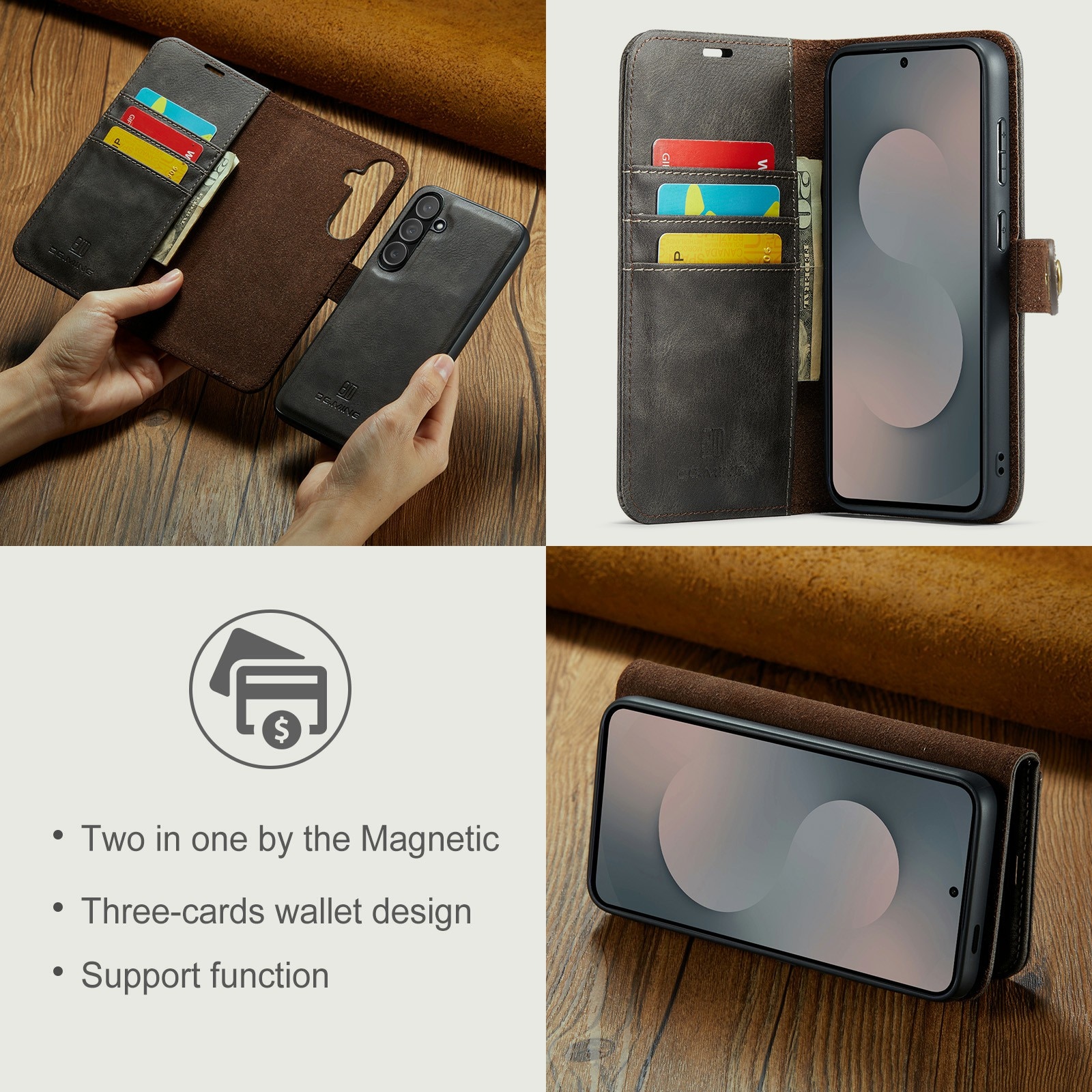 Samsung Galaxy S25 FE Magnet Wallet Brown