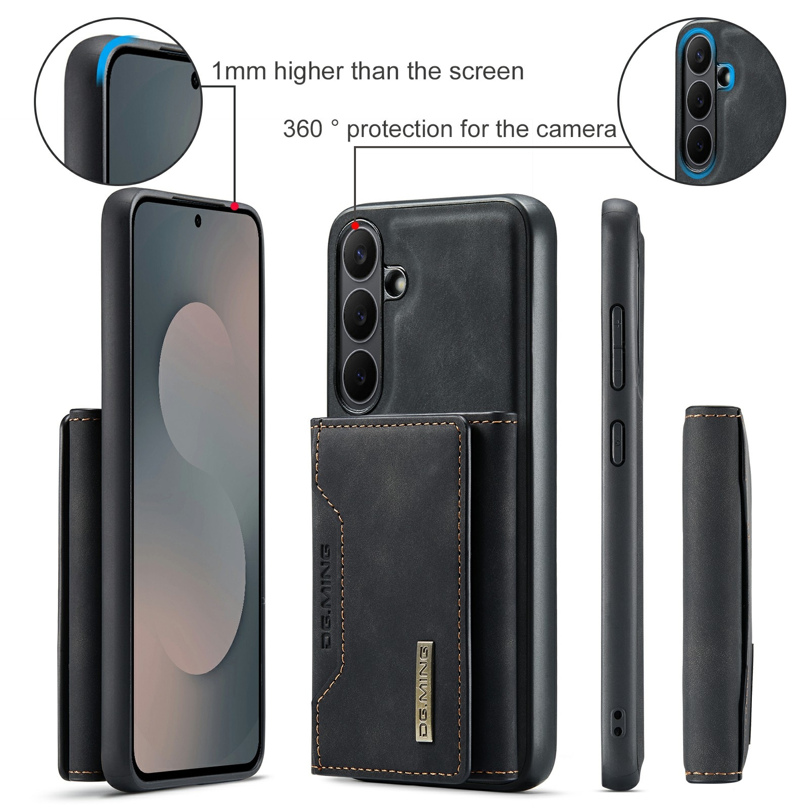 Samsung Galaxy S25 FE Magnetic Card Slot Case Black