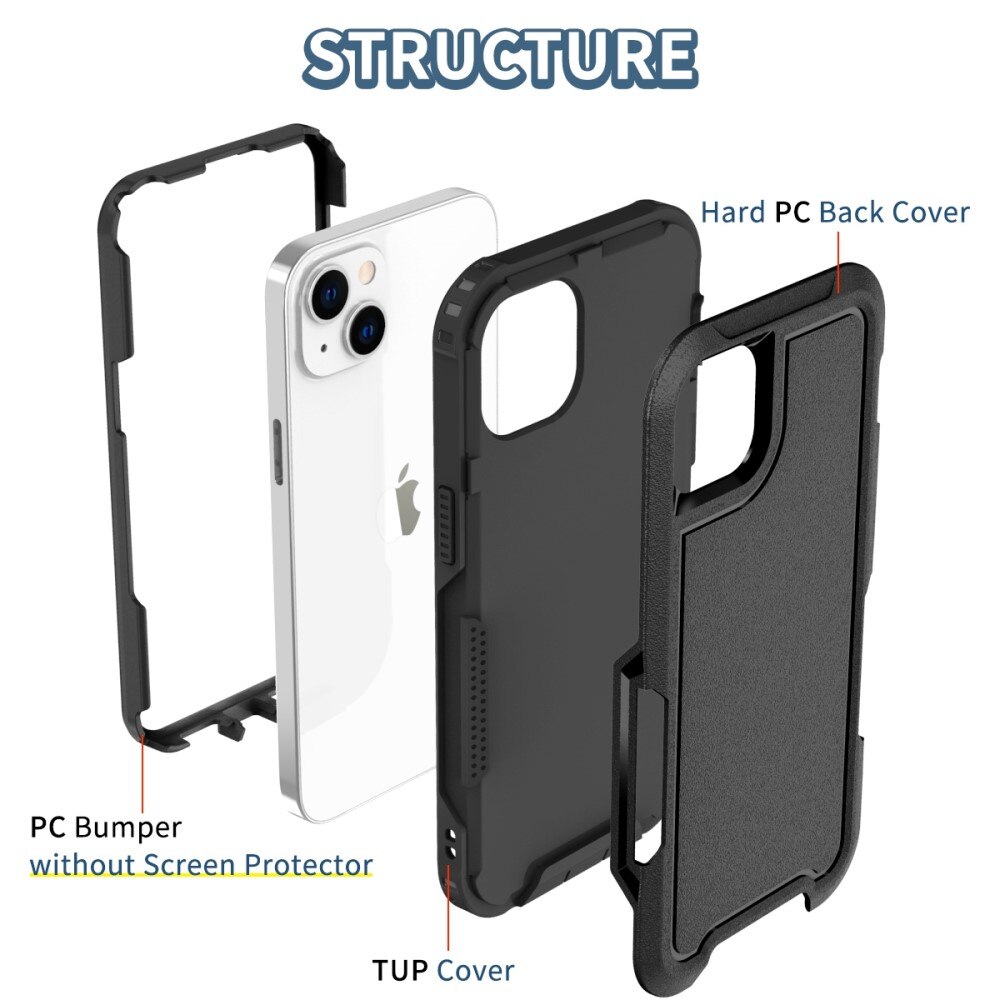 iPhone 14 Extra Full Cover Case Black