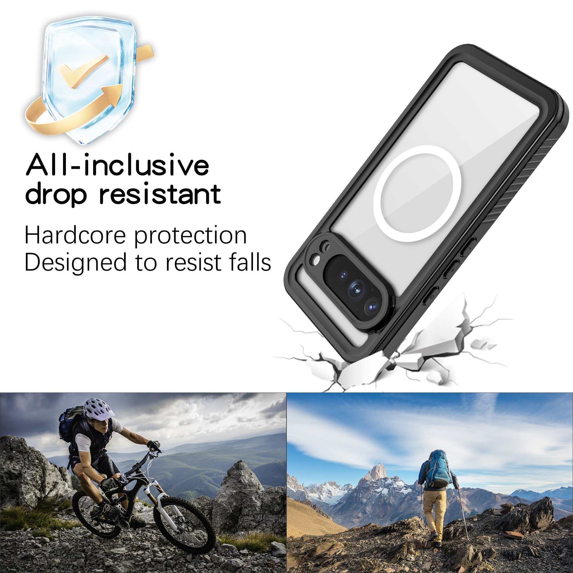 Google Pixel 10 Pro XL Waterproof Case Transparent