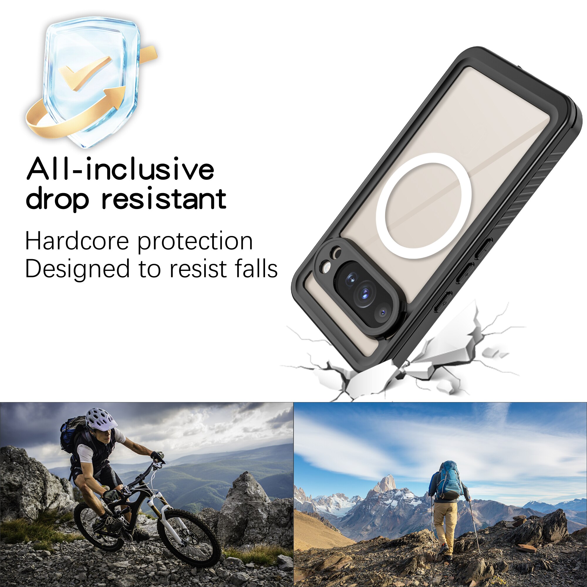 Google Pixel 10 Pro Waterproof Case Transparent