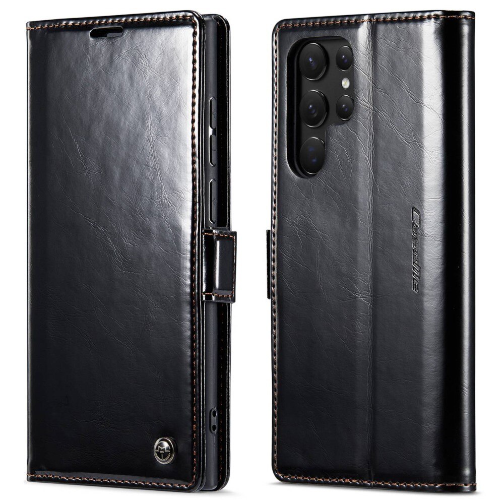 Samsung Galaxy S22 Ultra Leather Cover Black