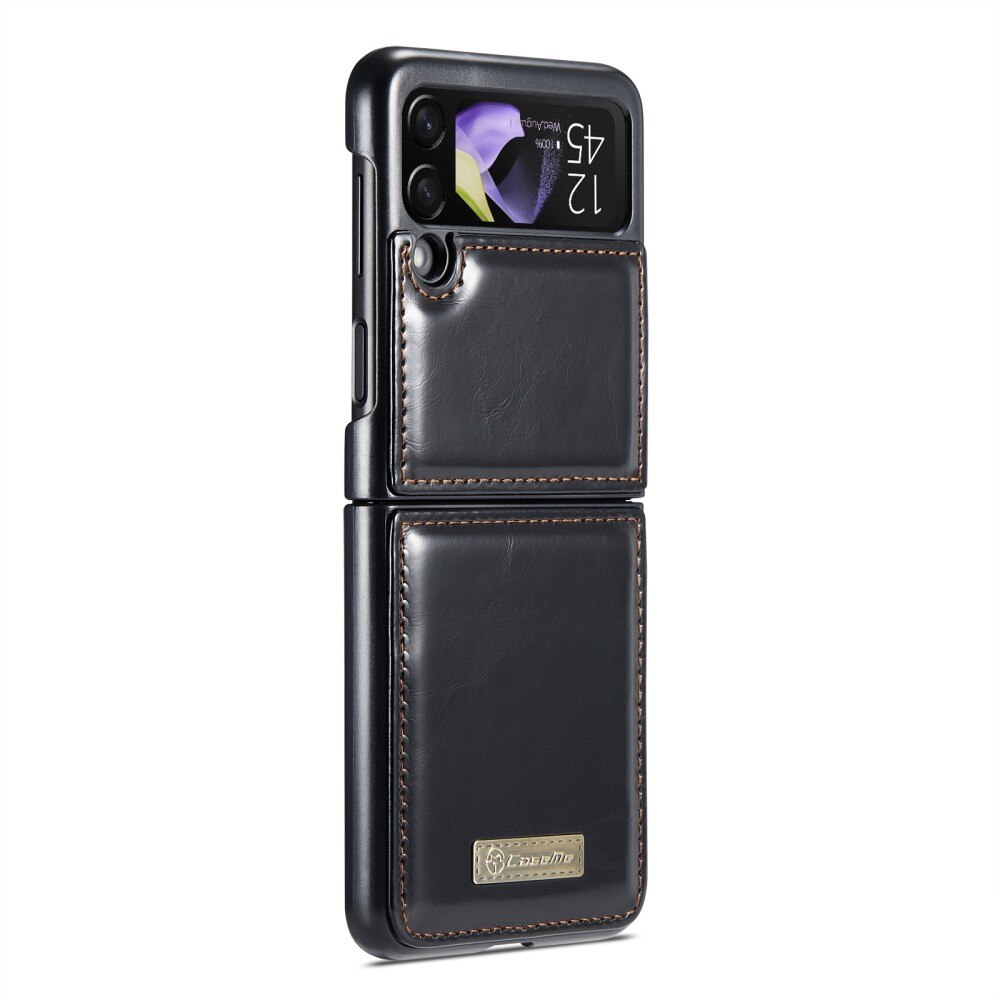 Samsung Galaxy Z Flip 4 Leather Cover Black