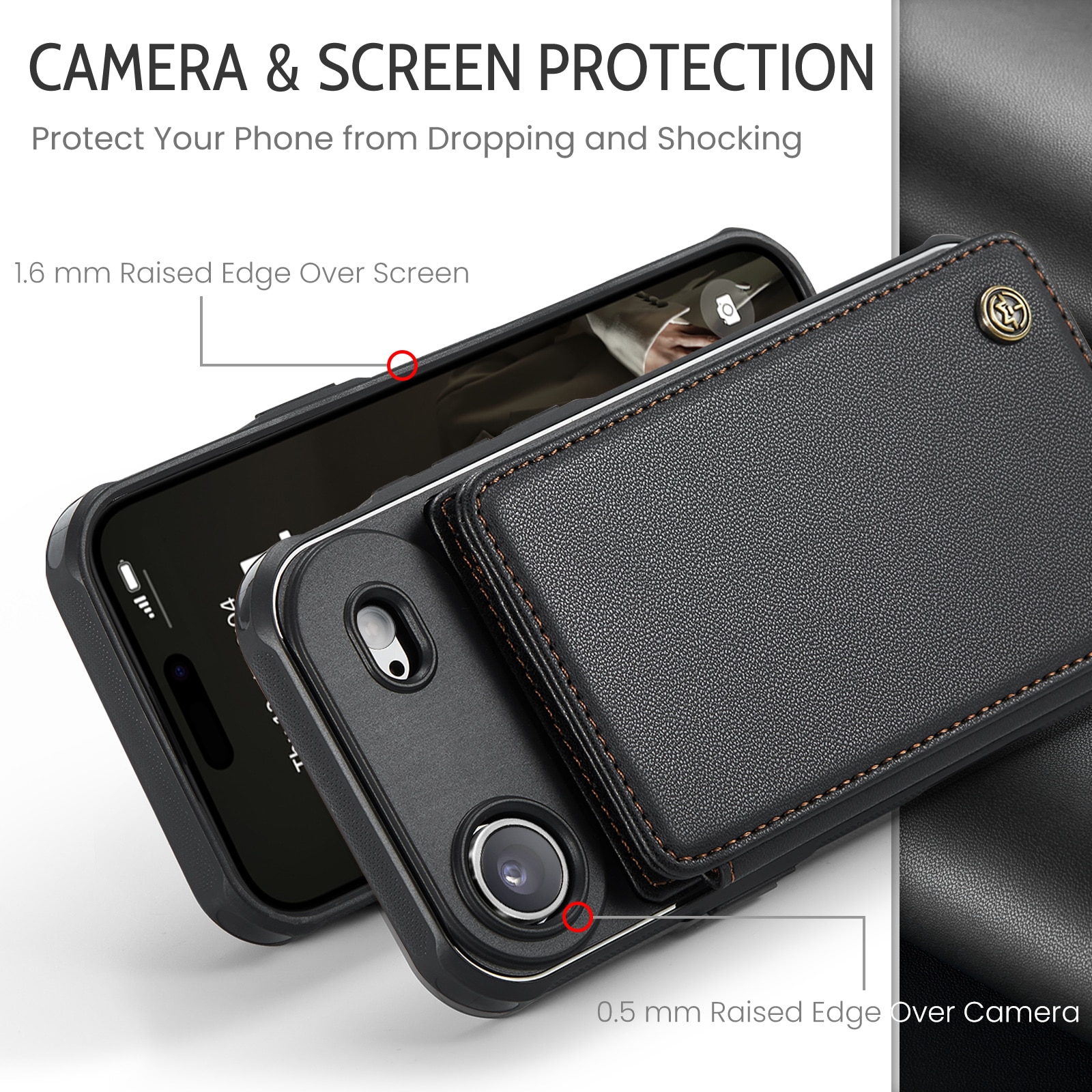 iPhone Air RFID blocking Wallet Cover Black