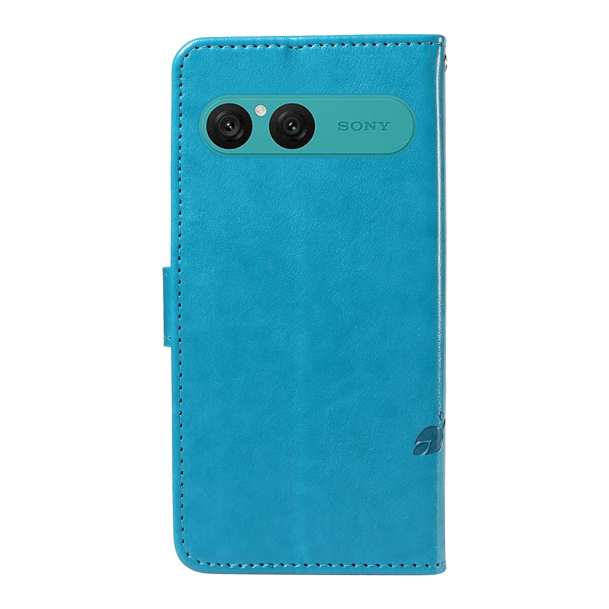 Sony Xperia 10 VII Leather Cover Imprinted Butterflies Blue