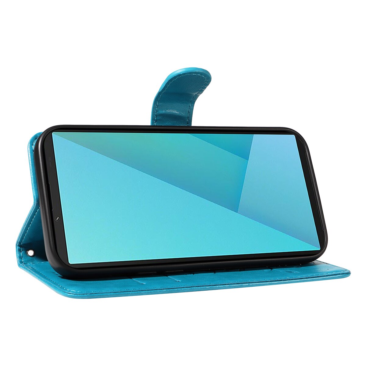 Sony Xperia 10 VII Leather Cover Imprinted Butterflies Blue