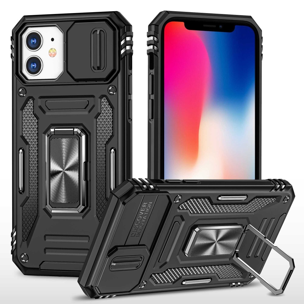 iPhone 11 Hybrid Case Tech Ring w. Camera Protector Black