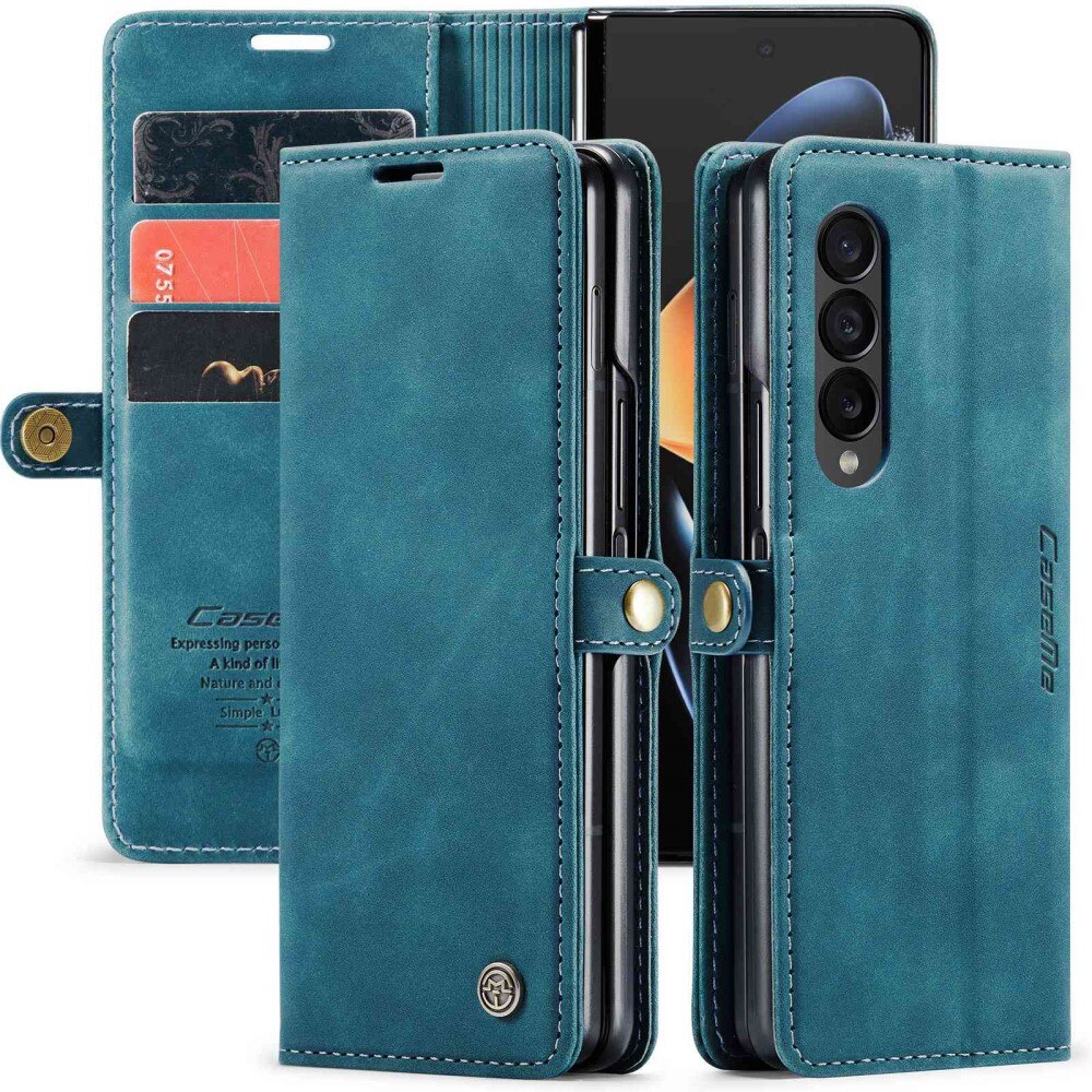 Samsung Galaxy Z Fold 4 Slim Wallet Case blue