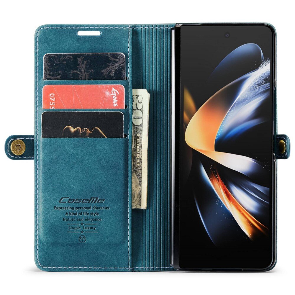 Samsung Galaxy Z Fold 4 Slim Wallet Case blue