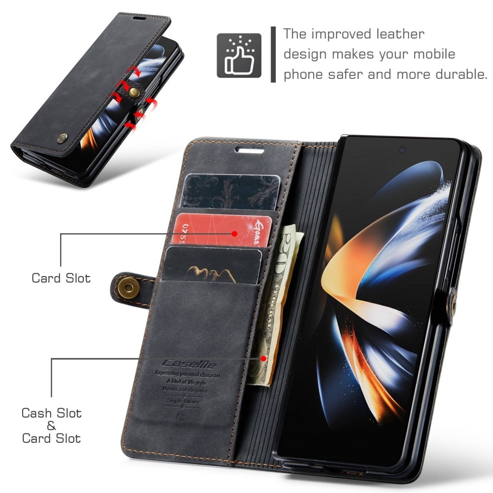 Samsung Galaxy Z Fold 4 Slim Wallet Case black